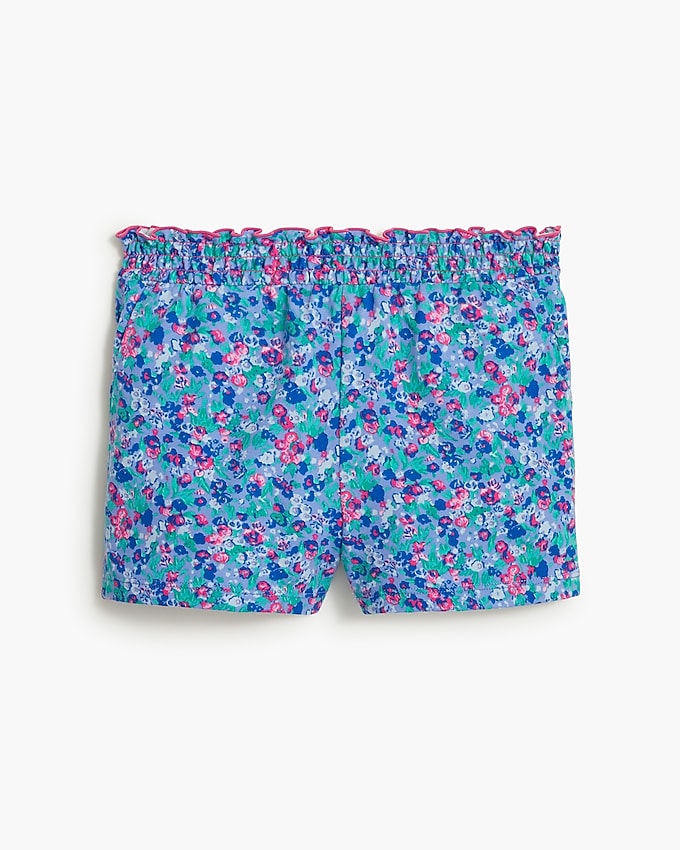 factory: girls&apos; floral pull-on short for girls, right side, view zoomed