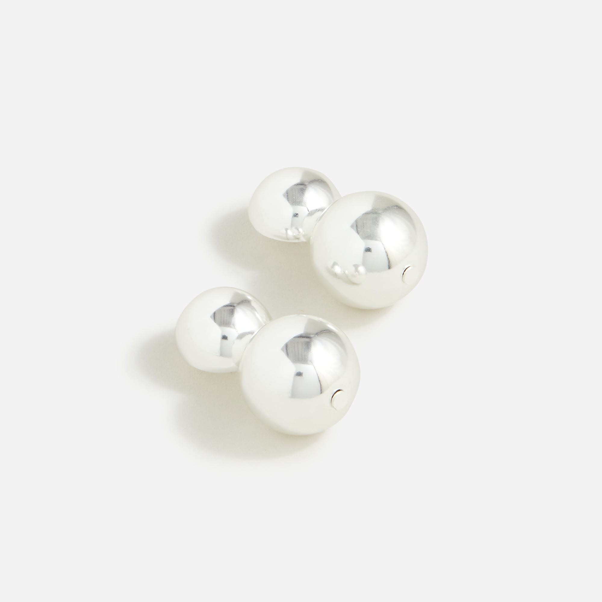  Metallic ball earrings