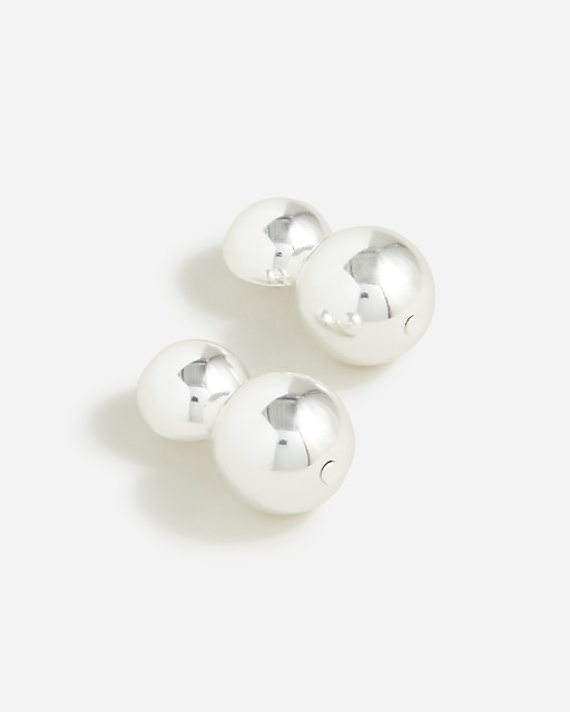 womens Metallic ball earrings