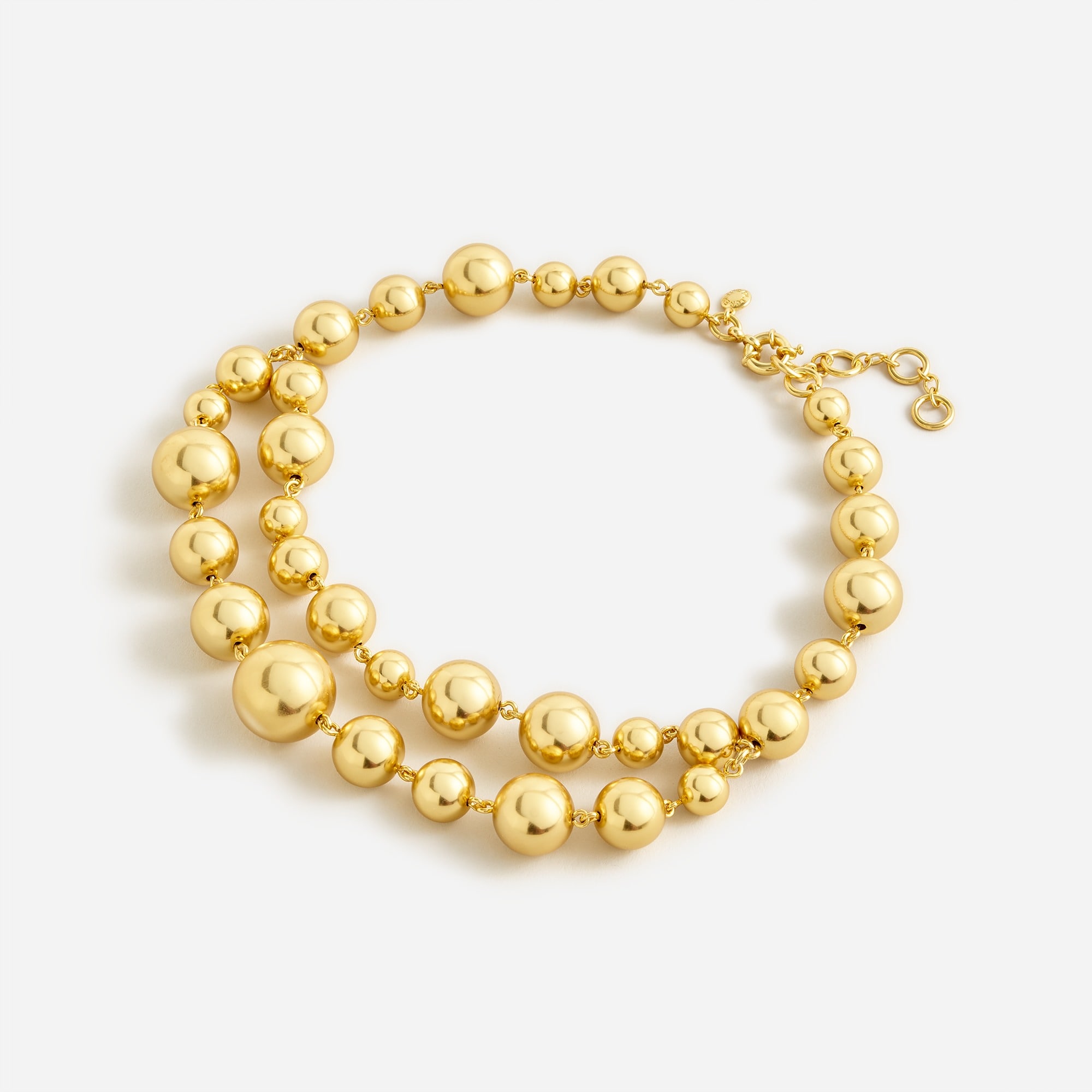 womens Layered metallic ball necklace