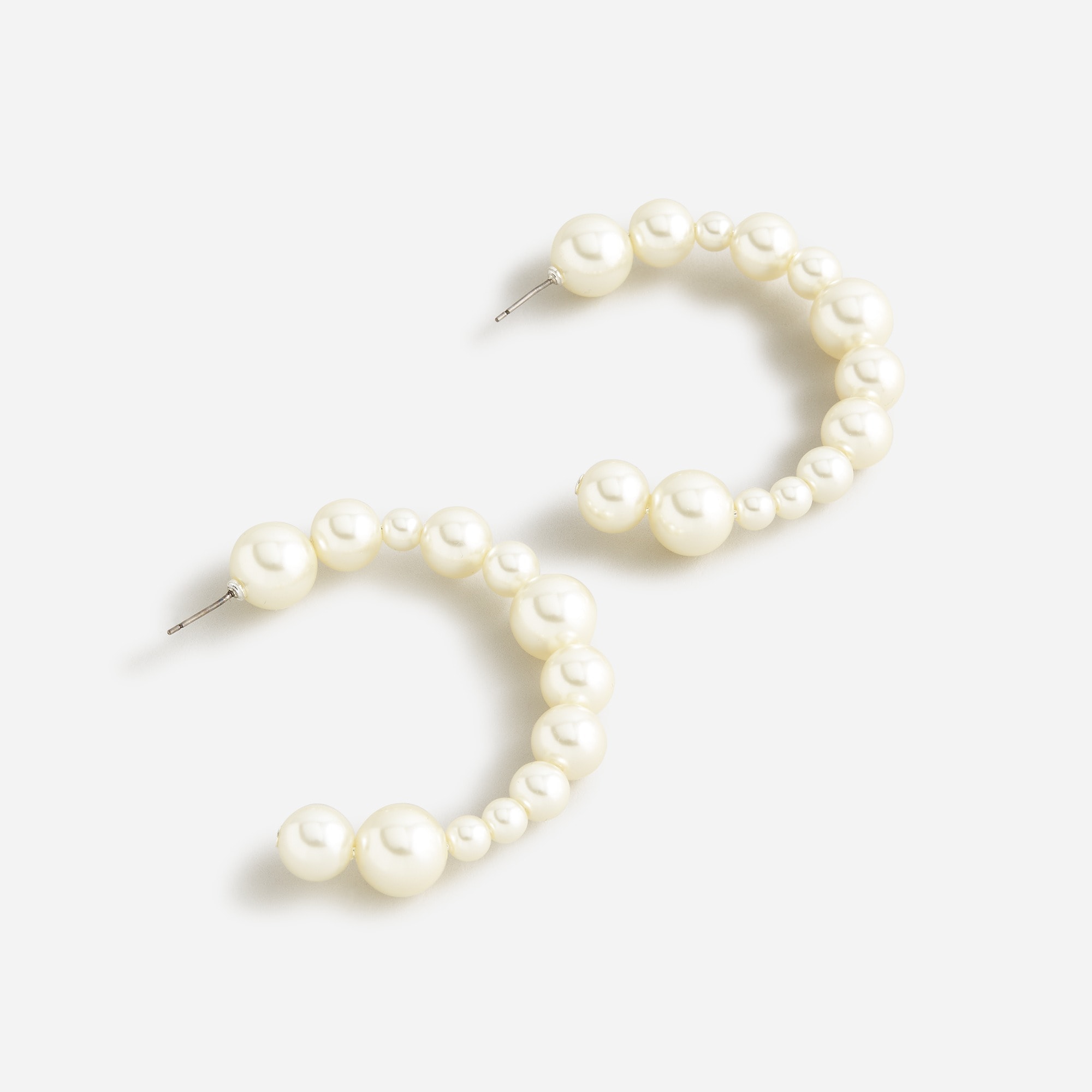 J crew hotsell pearl hoop earrings