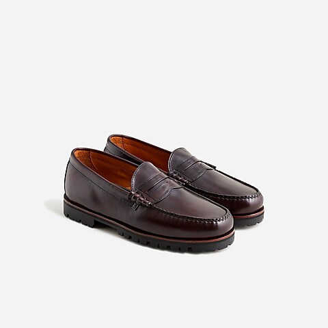 mens Camden lug-sole loafers in pull-up leather