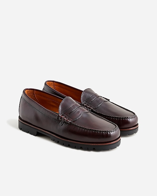 mens Camden lug-sole loafers in pull-up leather
