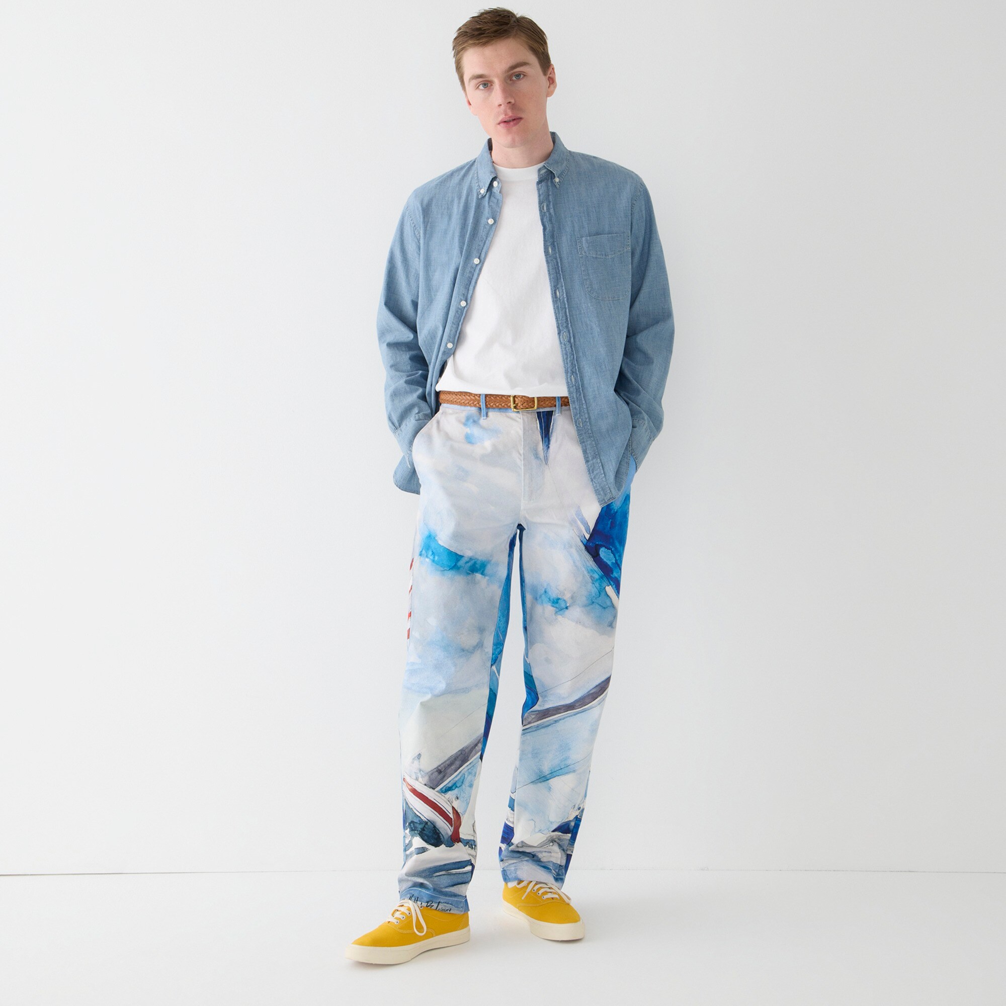 Willard Bond X J.Crew graphic straight-fit chino pant