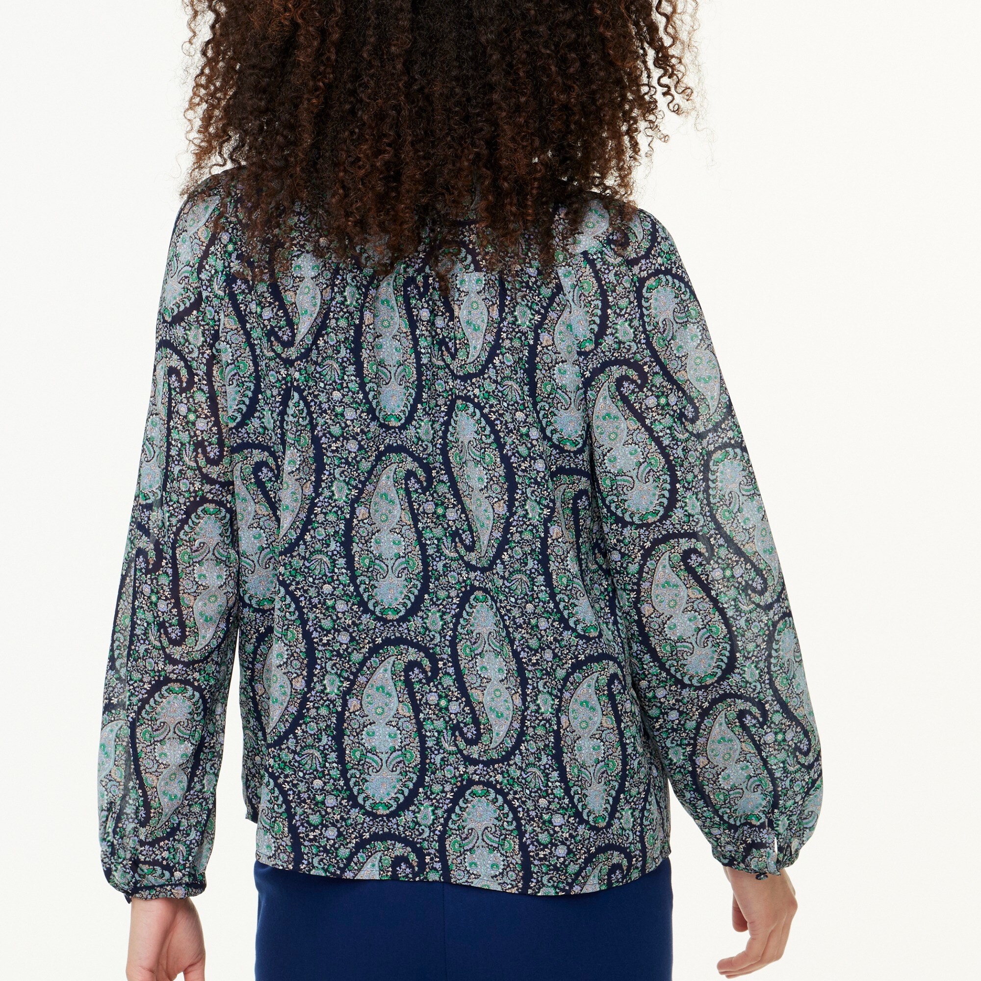 Printed smocked top