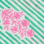 Cotton bandana scarf SUMMER GREEN PINK