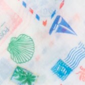 Cotton bandana scarf WHITE MULTI