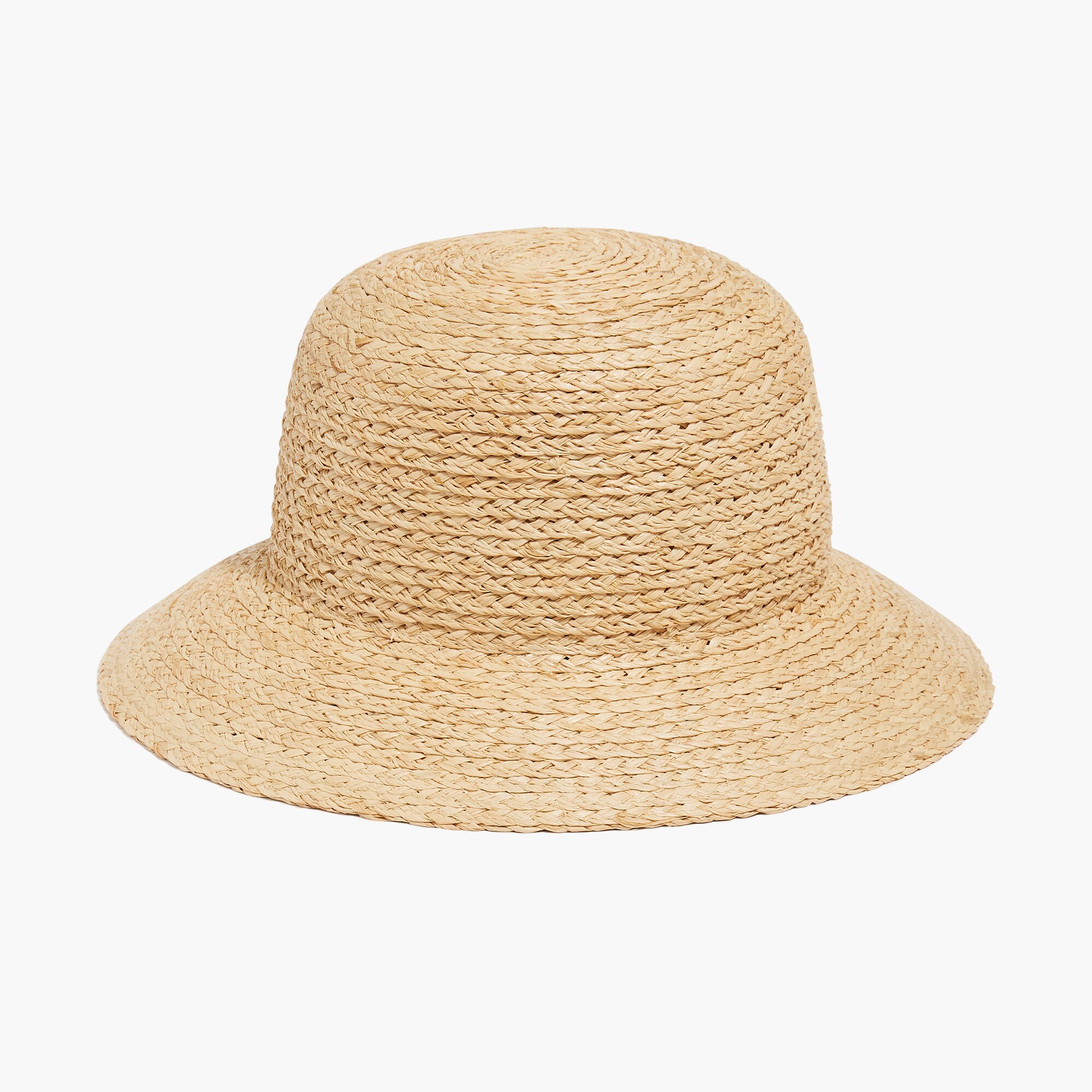 J.Crew Factory Women's Straw Bucket Hat (Natural Straw, Size Small-Medium)