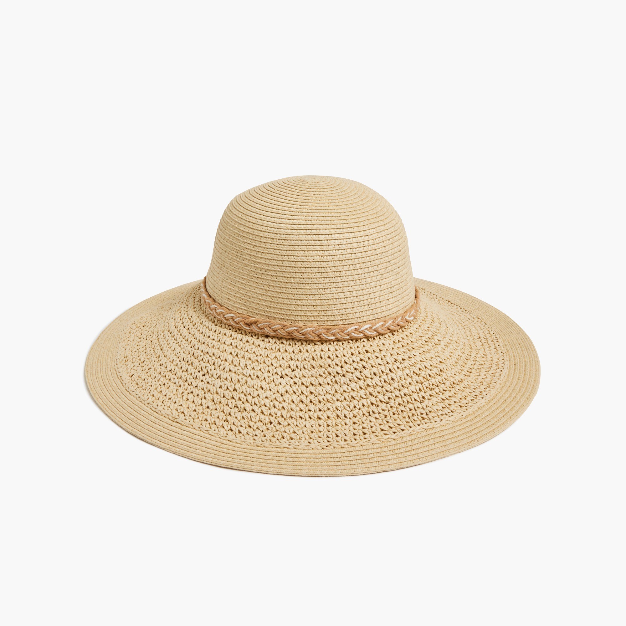 womens Straw hat with wrapped rope