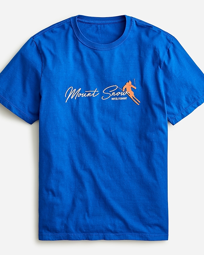 j.crew: mount snow x j.crew made-in-the-usa graphic t-shirt for men, right side, view zoomed