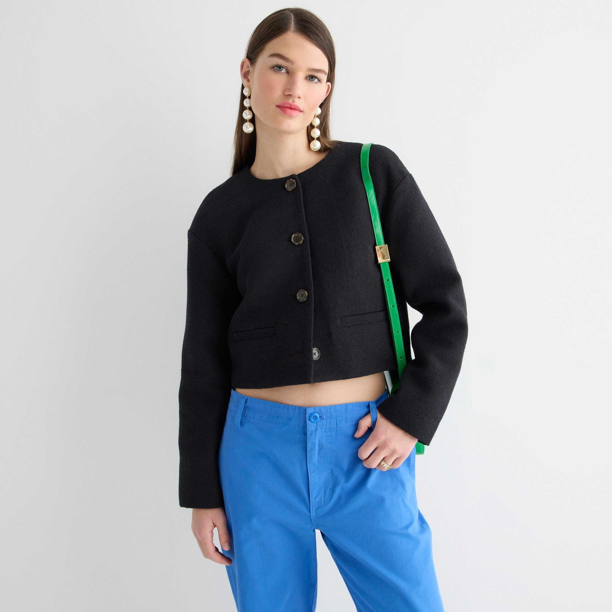 J.Crew: Collection Lady Bomber Jacket In Cotton-blend Bouclé For Women