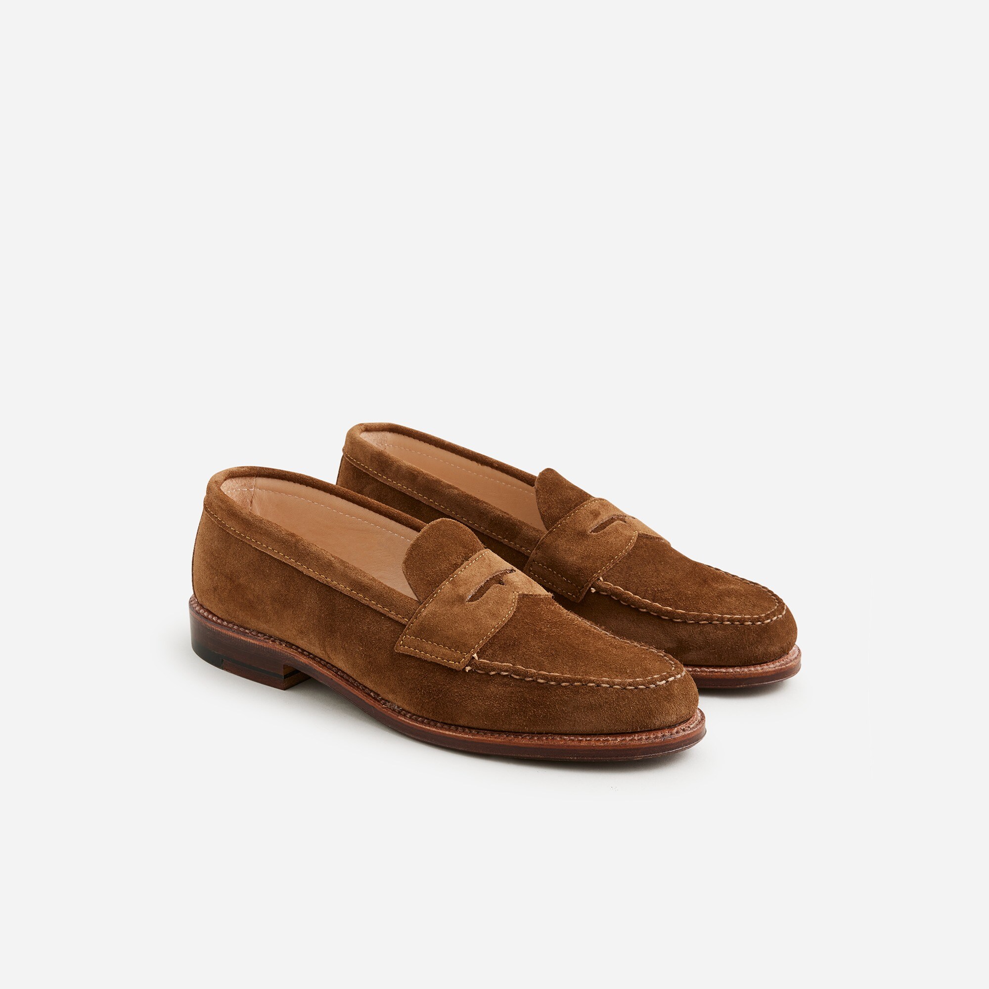 mens Alden&reg; for J.Crew unlined hand-sewn loafers in suede