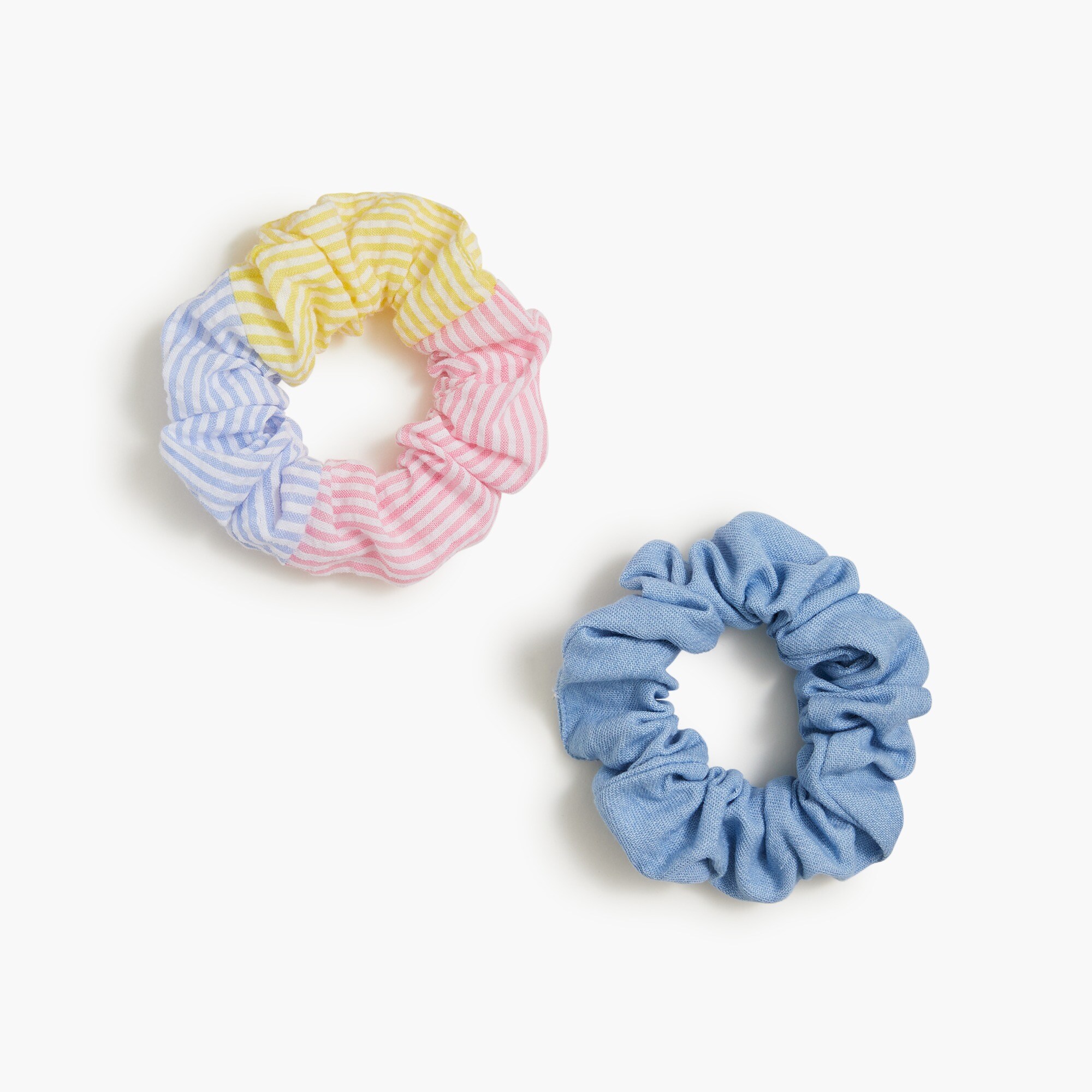 Seersucker scrunchies set