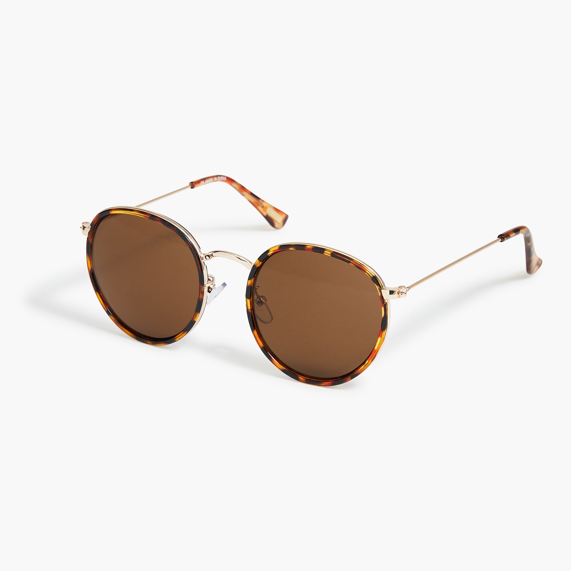 Rounded-frame tortoise sunglasses