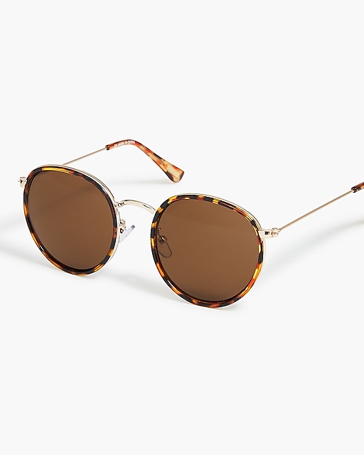  Rounded-frame tortoise sunglasses