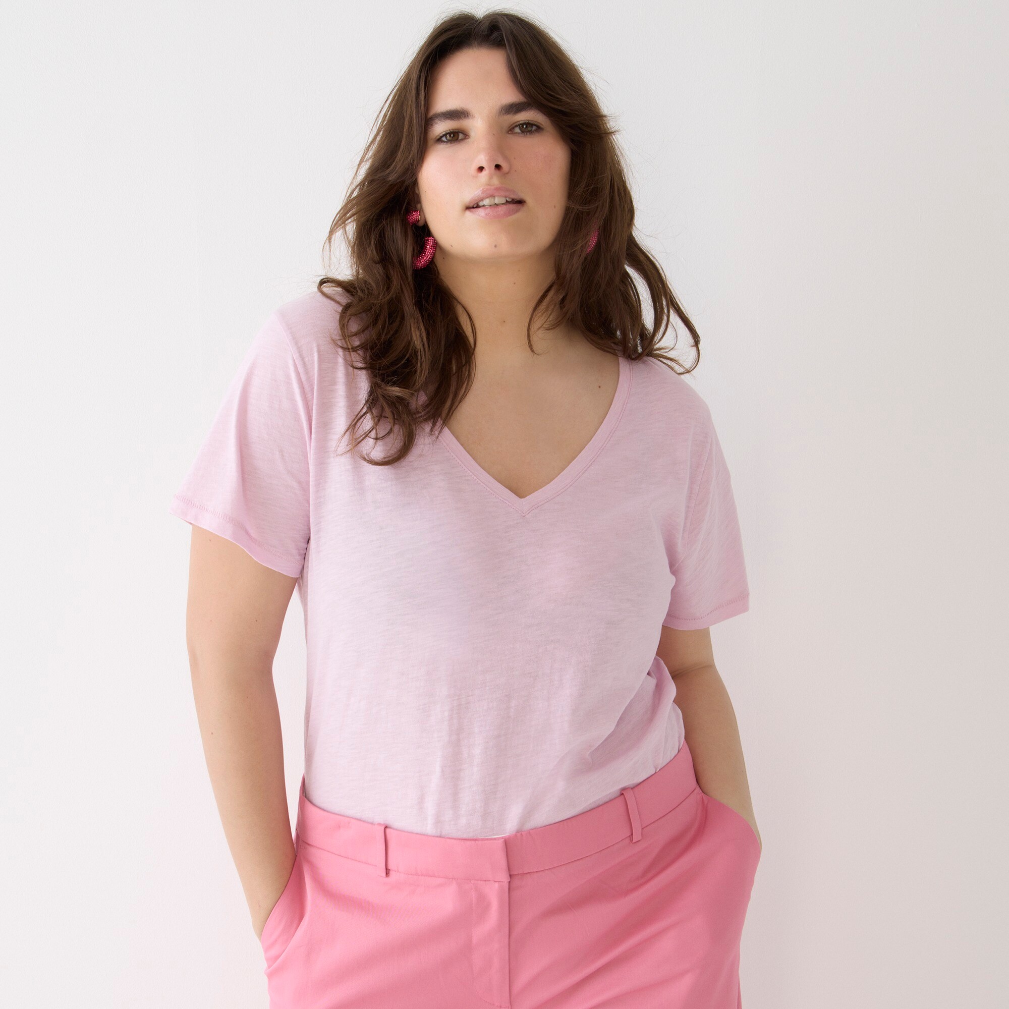Vintage cotton V-neck T-shirt