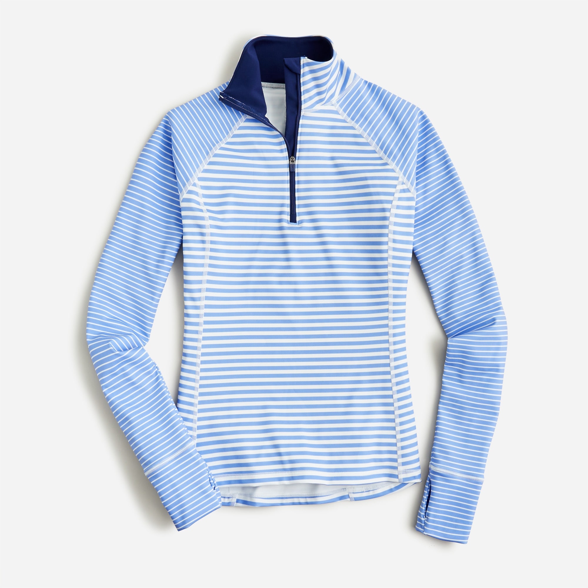 J.Crew: CloudStretch Half-zip Pullover In Stripe For Women