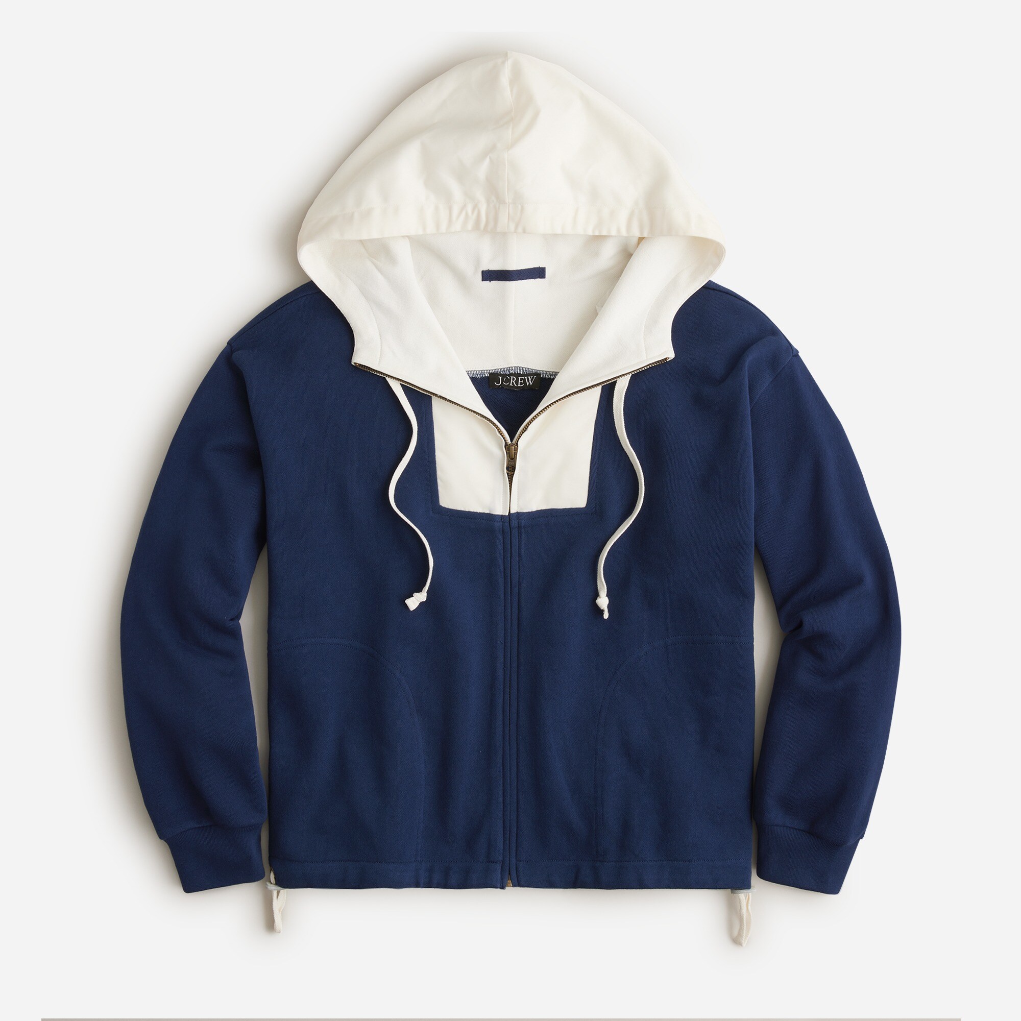 Full-zip terry fleece anorak
