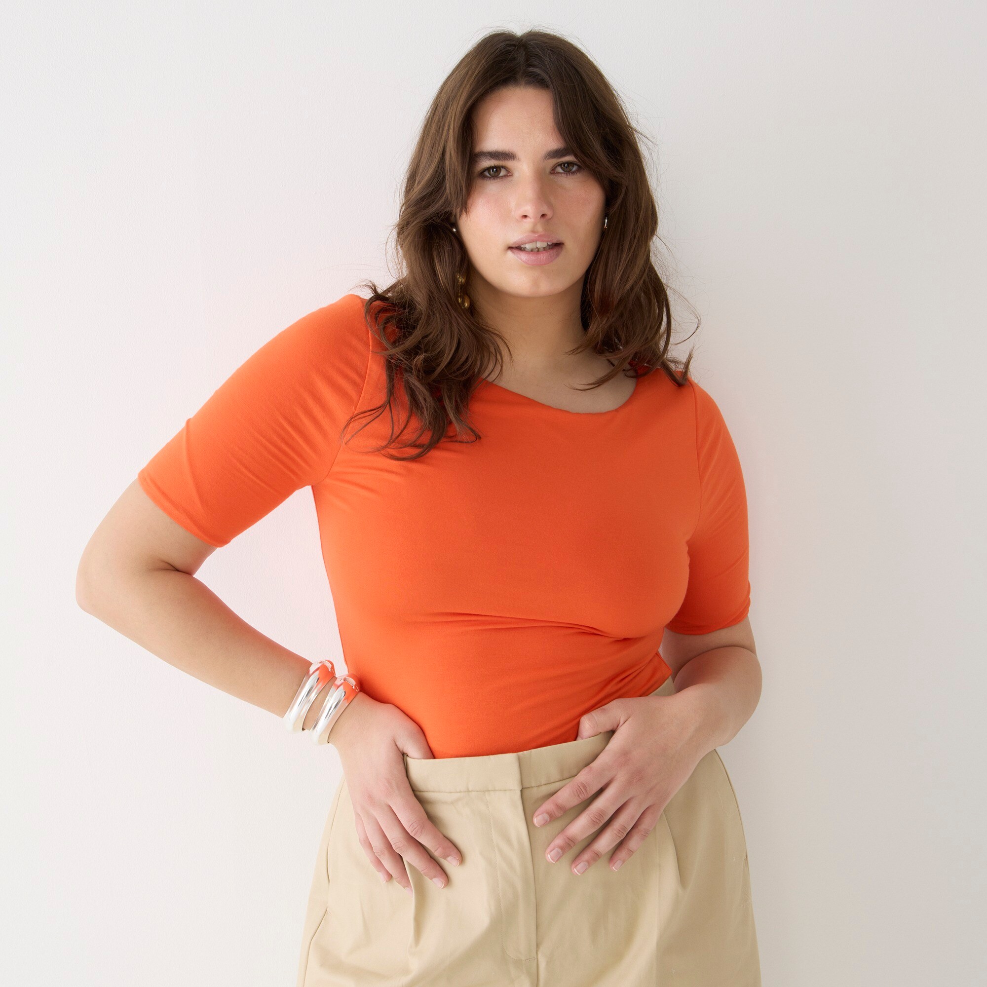 J.Crew FormKnit Elbowsleeve Tshirt For Women