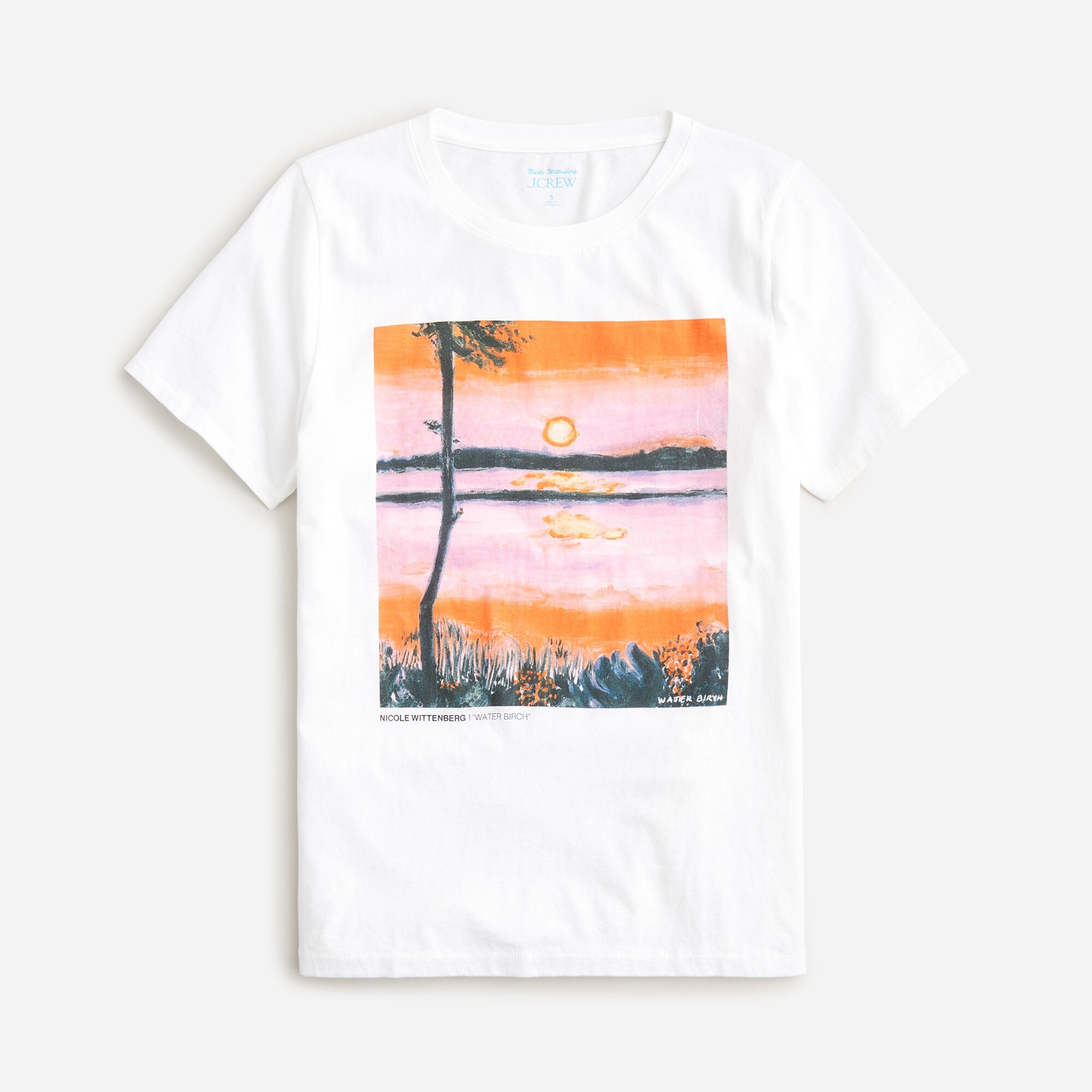 Limited-edition Nicole Wittenberg X J.Crew birch tree graphic T-shirt