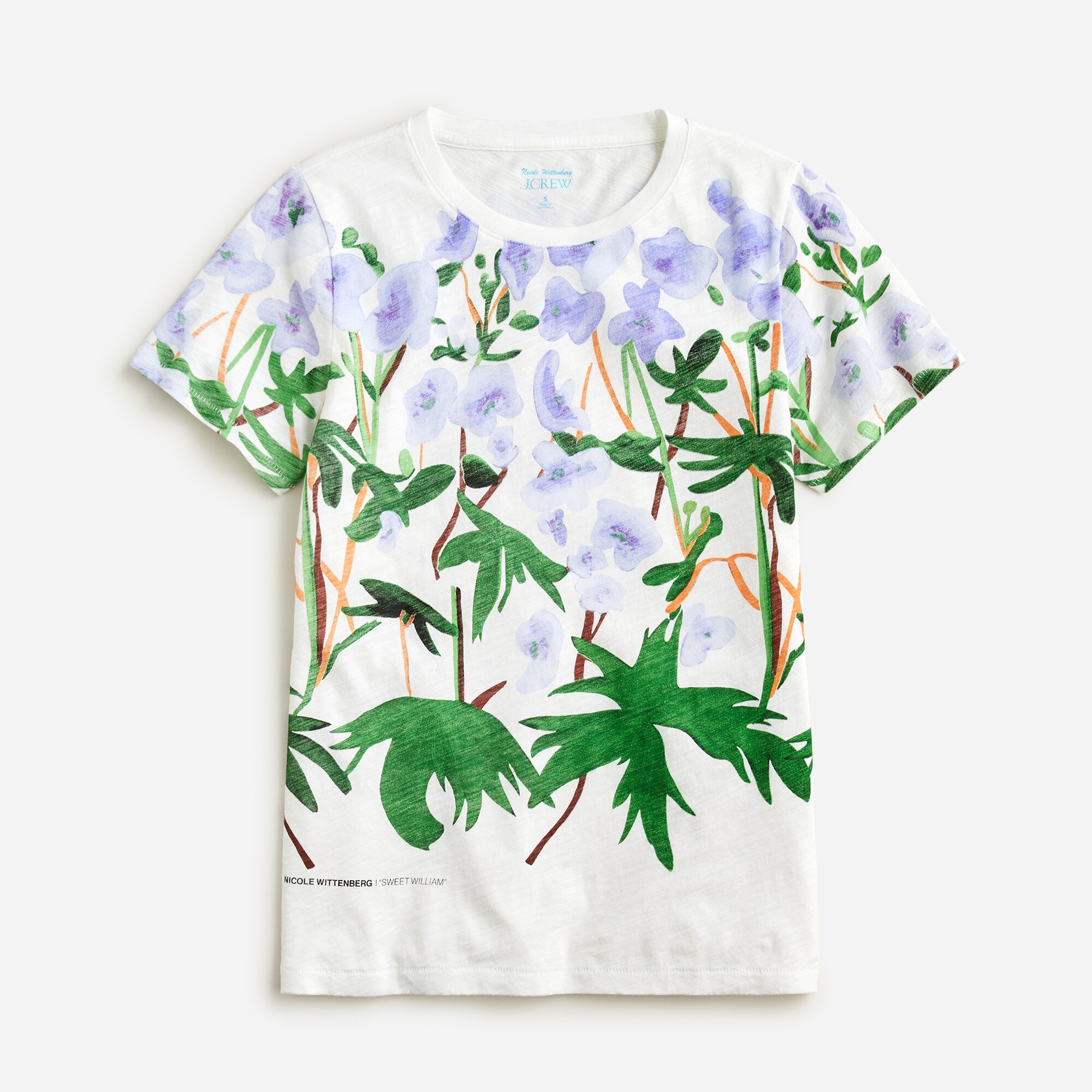 Limited-edition Nicole Wittenberg X J.Crew sweet William allover graphic T-shirt