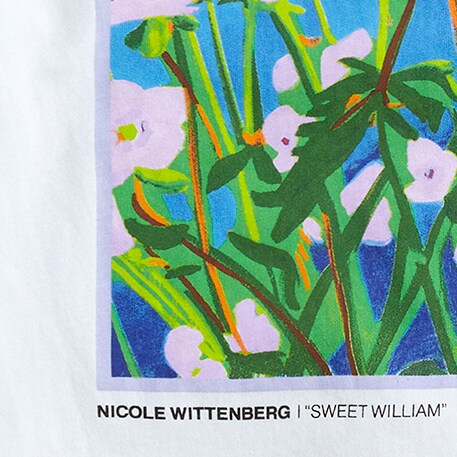 Limited-edition Nicole Wittenberg X J.Crew sweet William graphic T-shirt SERENE BLUE j.crew: limited-edition nicole wittenberg x j.crew sweet william graphic t-shirt for women