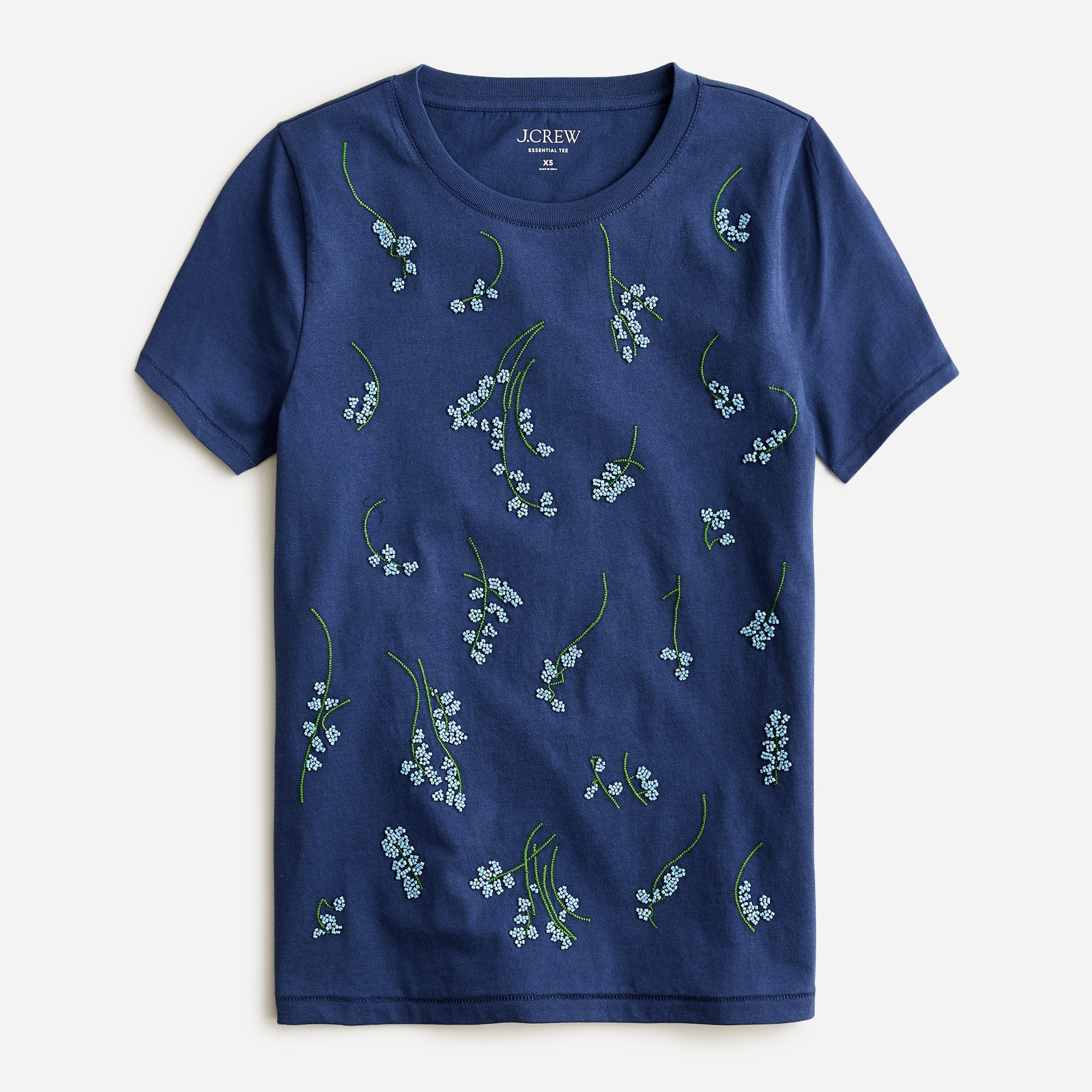 J.Crew: Classic-fit Flower Appliqué T-shirt For Women