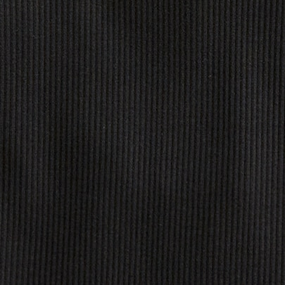 Long-sleeve crewneck T-shirt in striped vintage rib BLACK