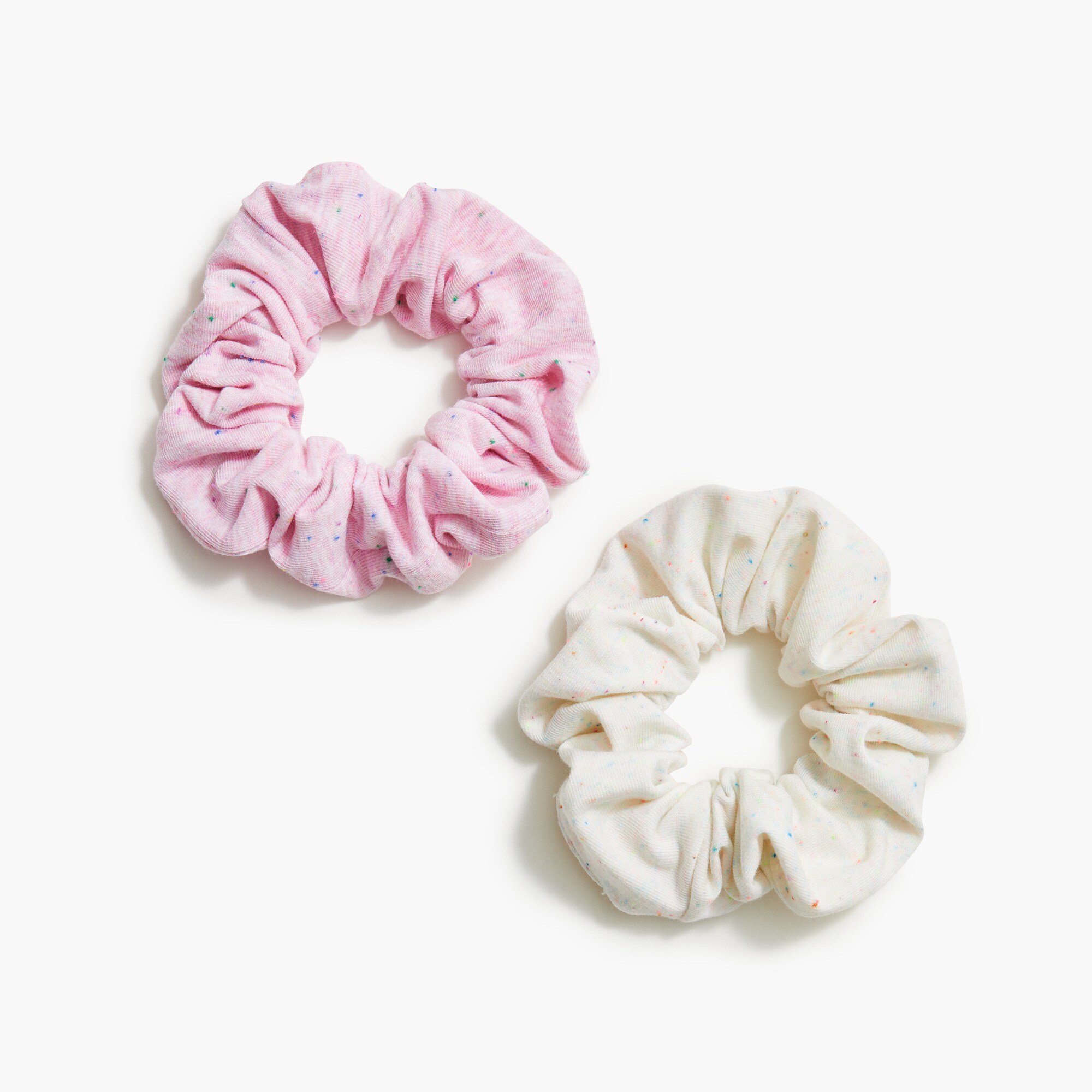 Color-fleck scrunchies set