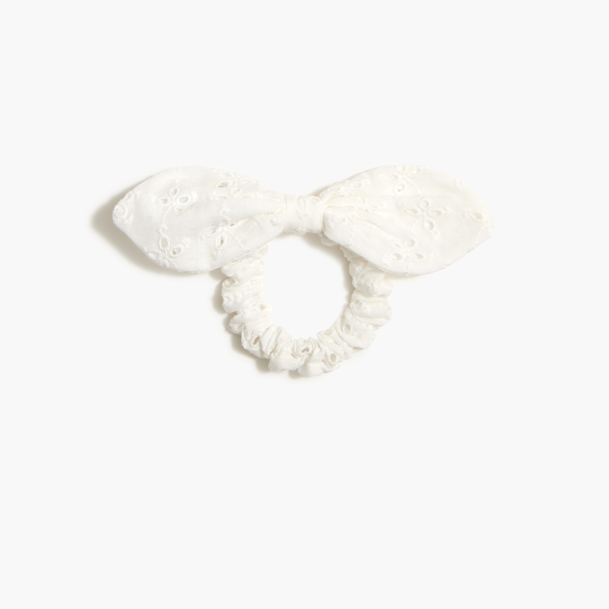 Eyelet bow scrunchie