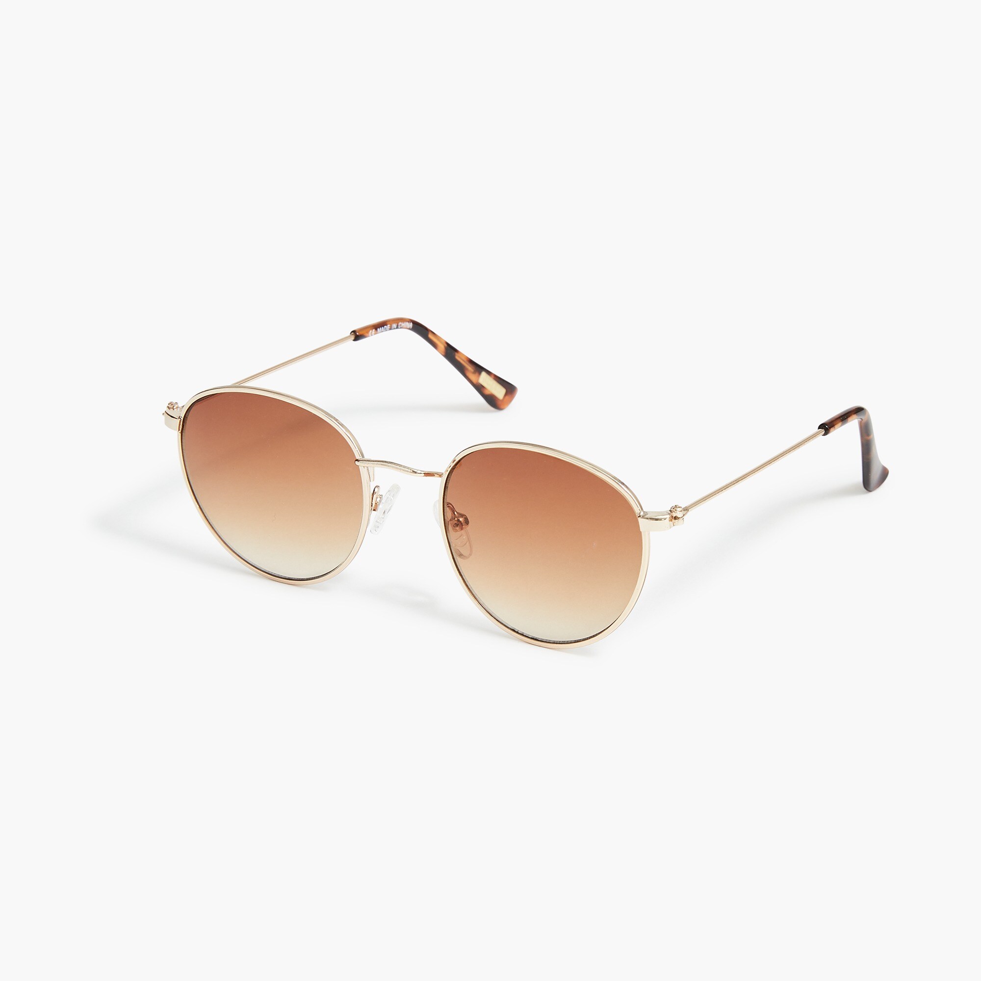  Rounded-frame metal sunglasses
