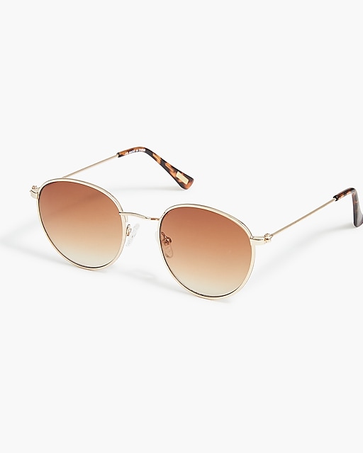  Rounded-frame metal sunglasses