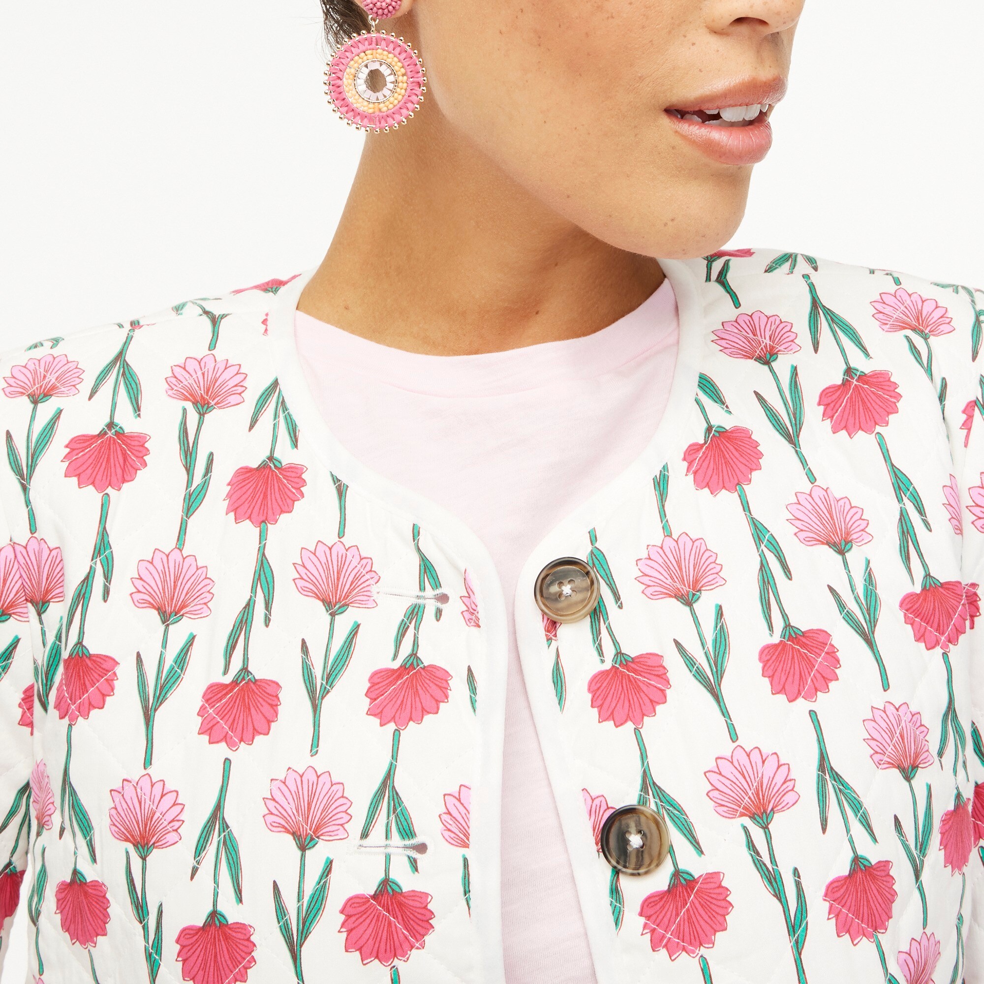 Floral quilted jacket