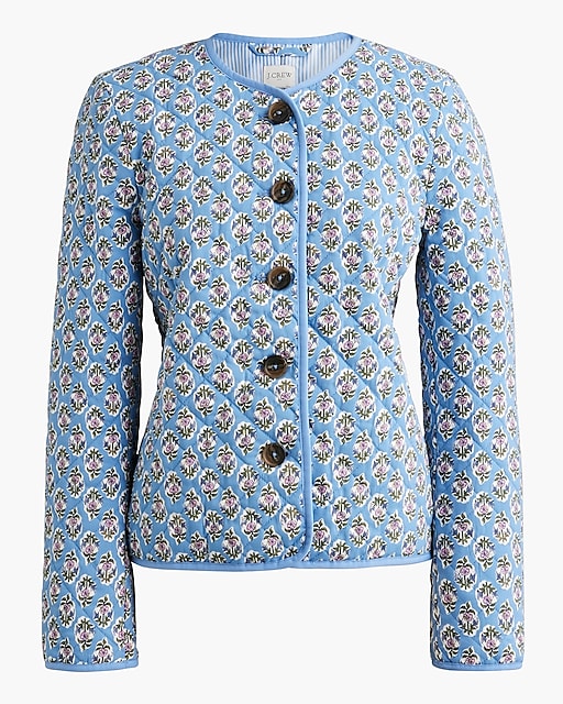  Block-print quilted jacket