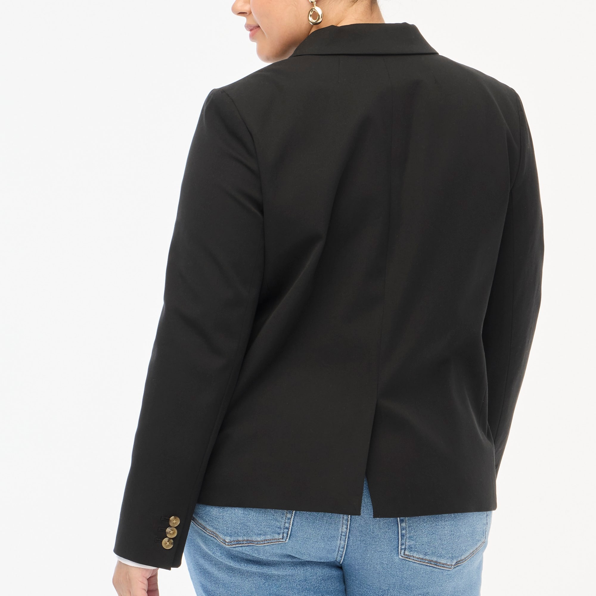 Cotton-blend two-button blazer