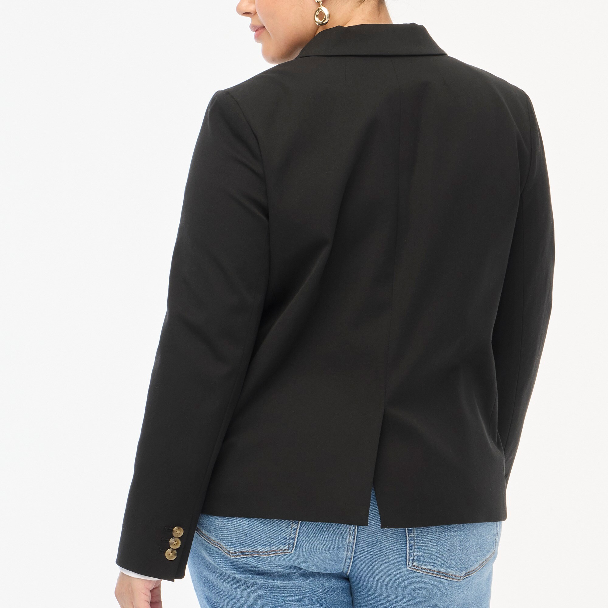 Cotton-blend two-button blazer