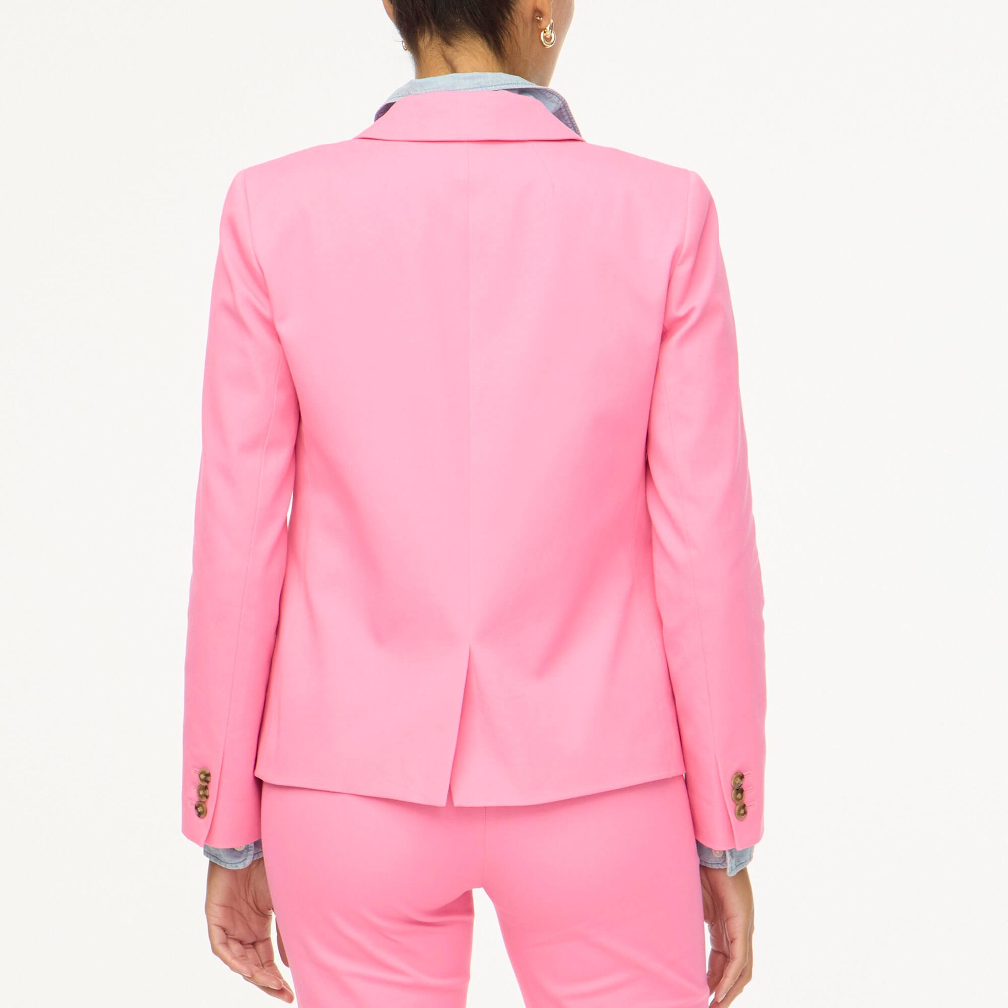 Cotton-blend two-button blazer
