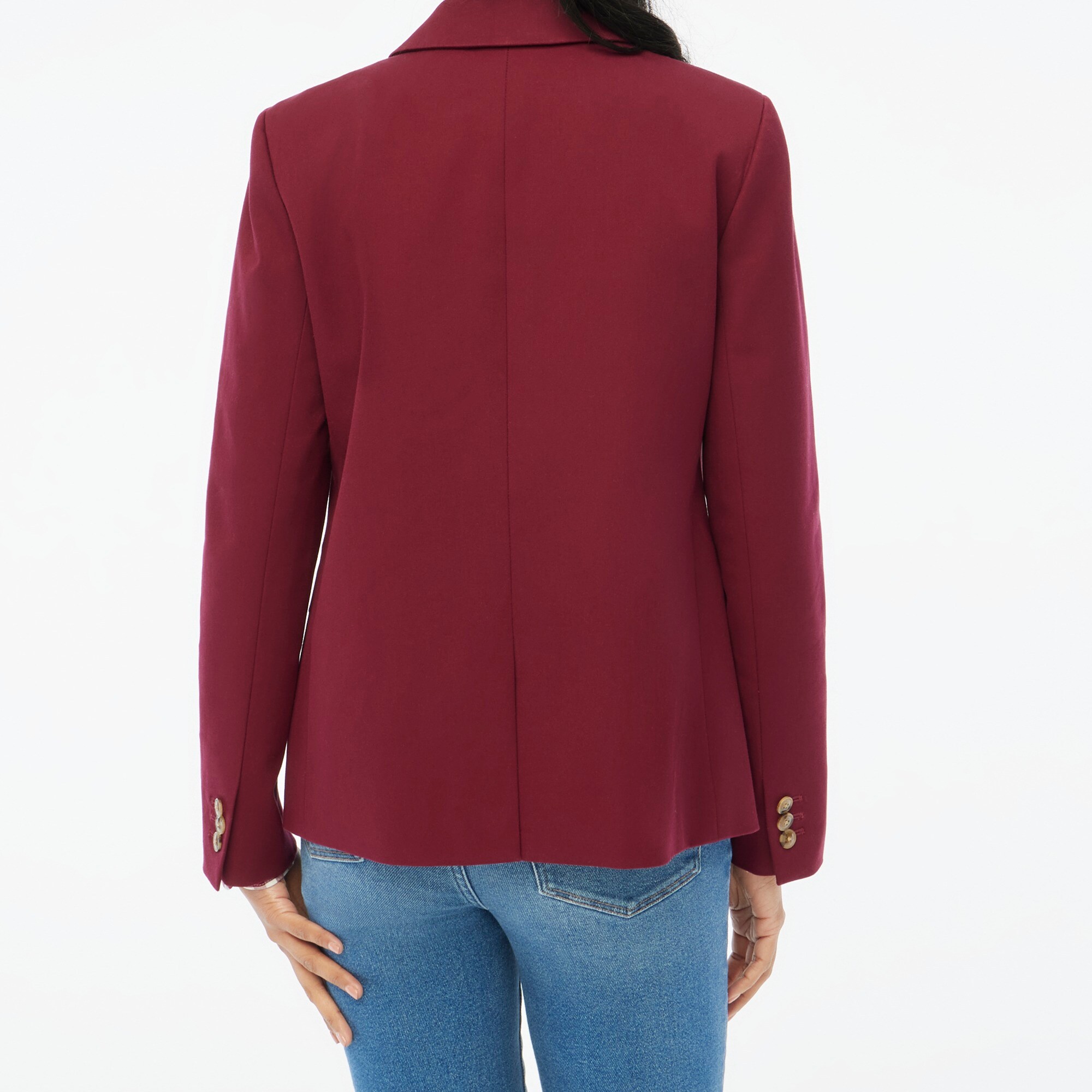 Cotton-blend two-button blazer
