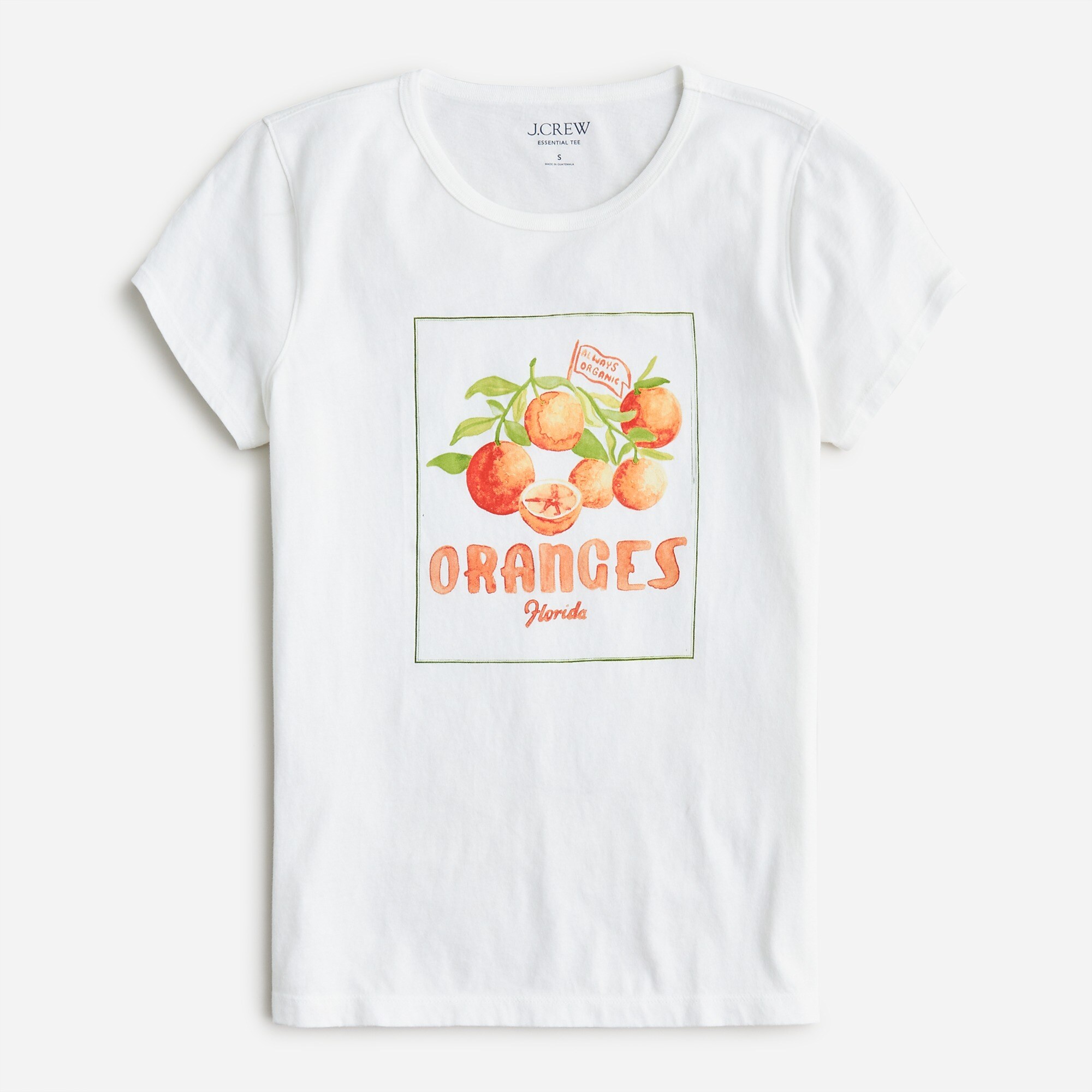 Shrunken orange graphic T-shirt