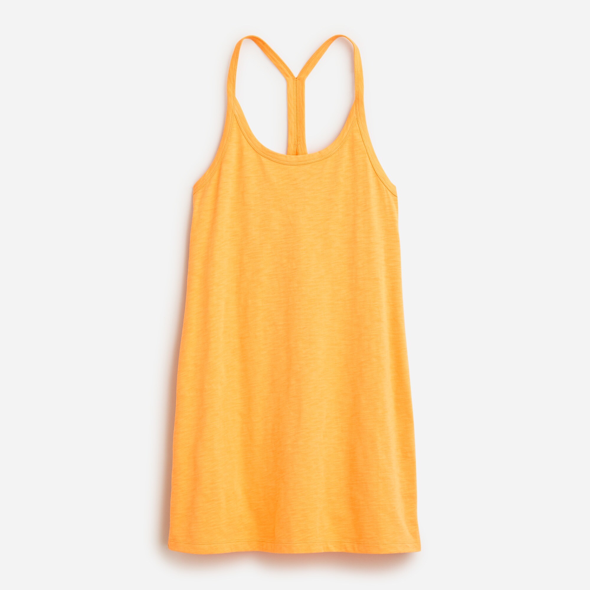 Relaxed tank dress in slub cotton
