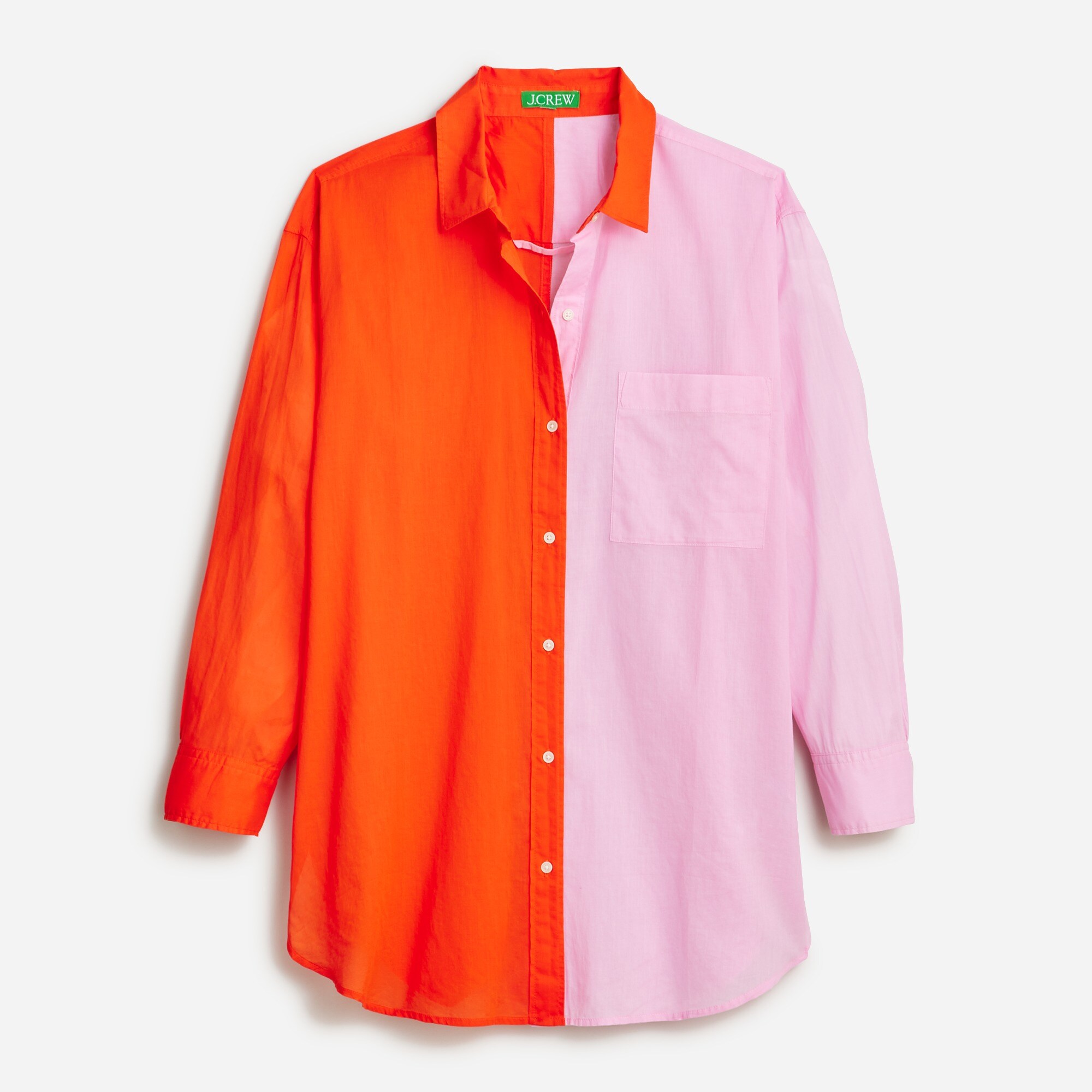 J.Crew Buttonup Beach Shirt In Colorblock For Women