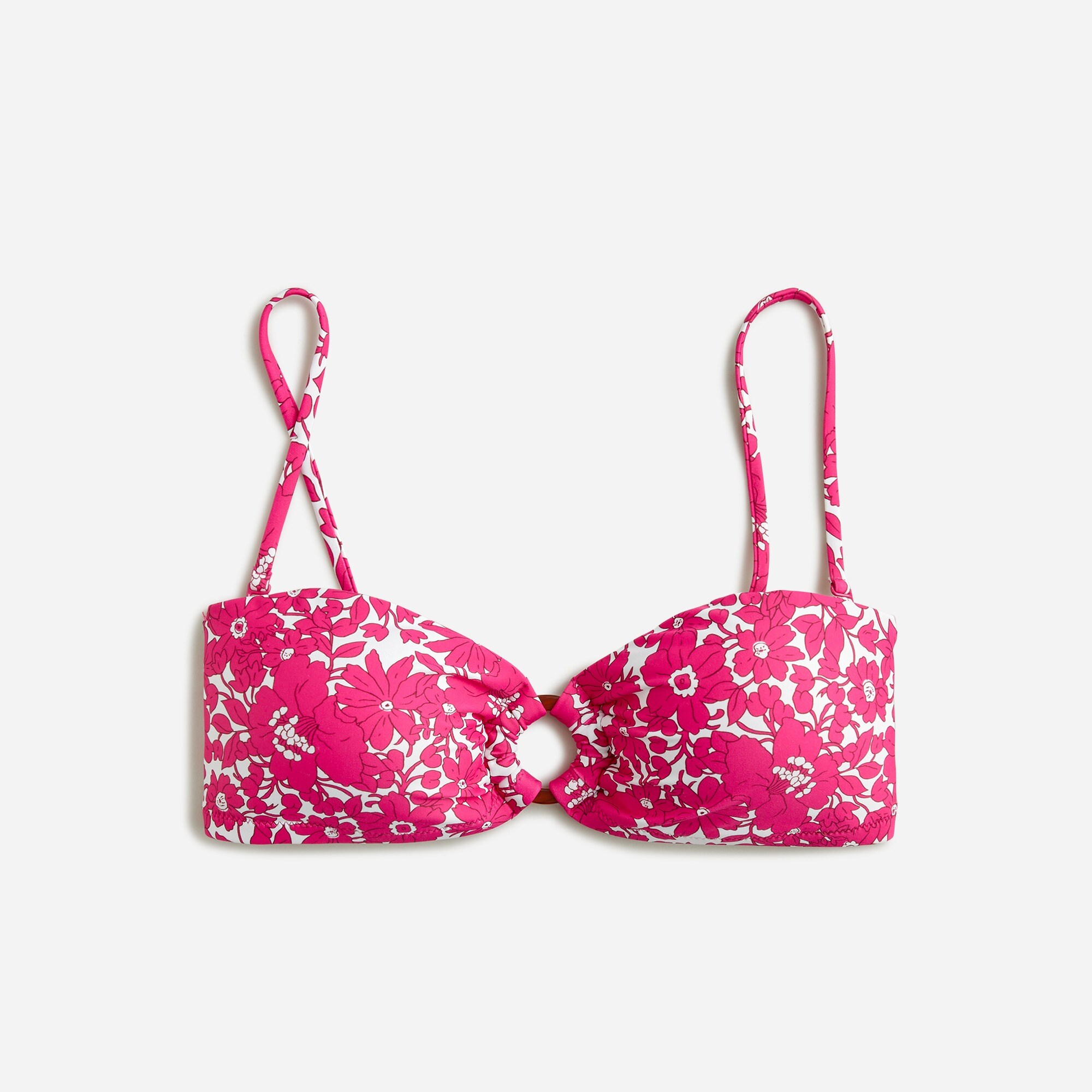 Heritage O-ring bandeau bikini top in blushing meadow