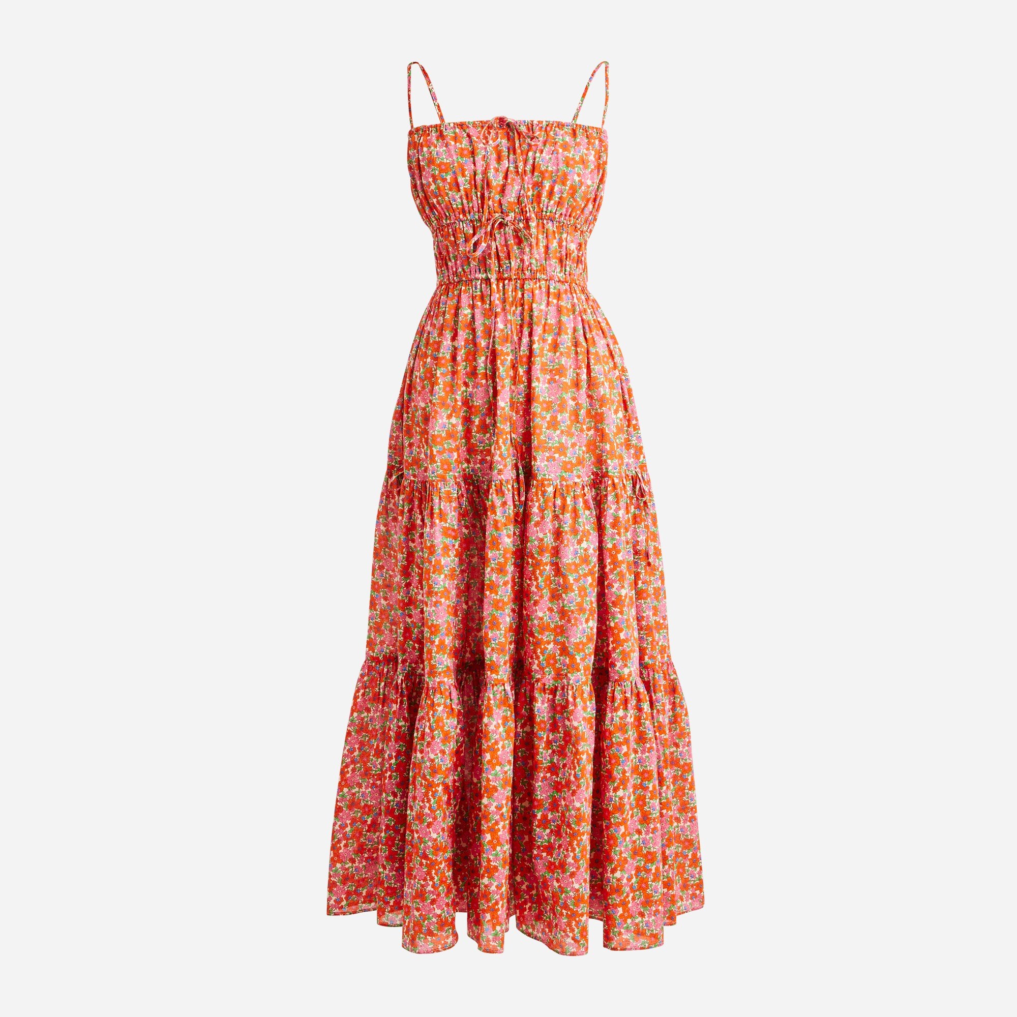 j crew tie front pleated dress J.Crew Women's Pleated contrast-stitch side-tie mini dress in linen blend (Size 16)