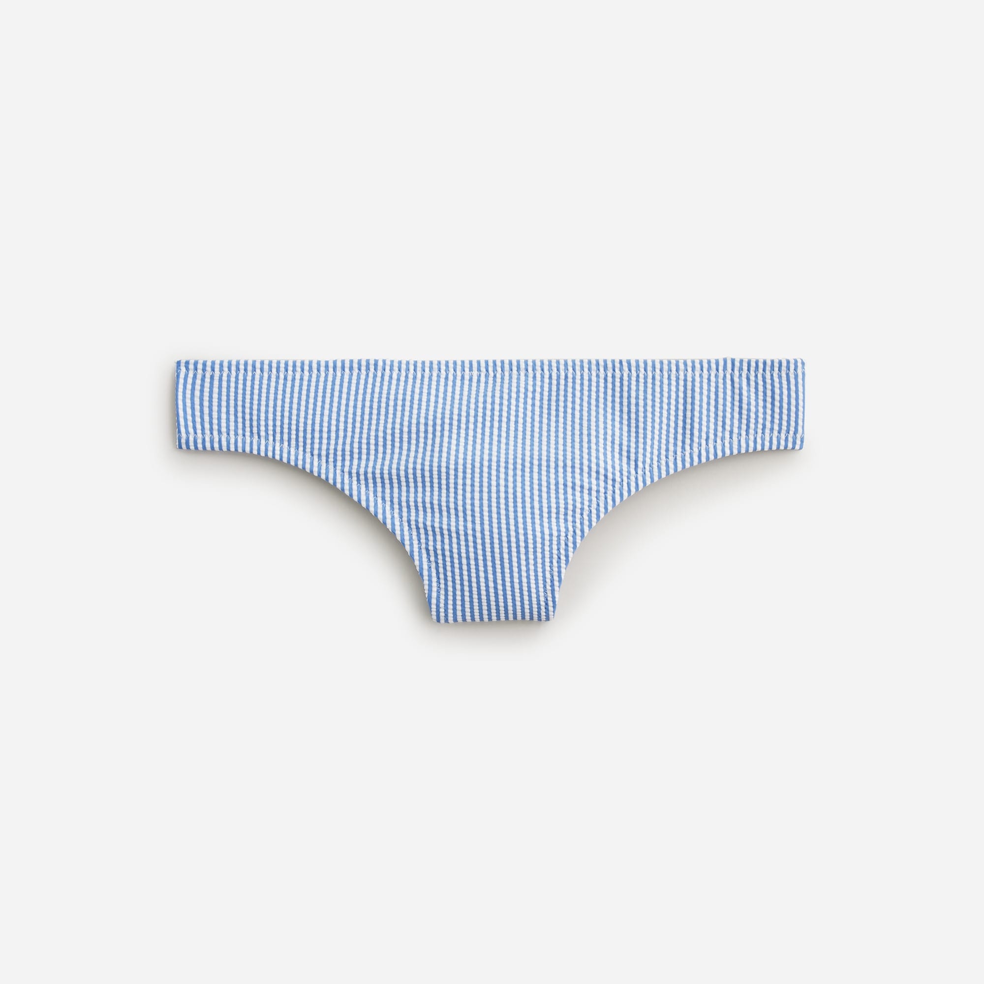  Hipster full-coverage bikini bottom in seersucker stripe