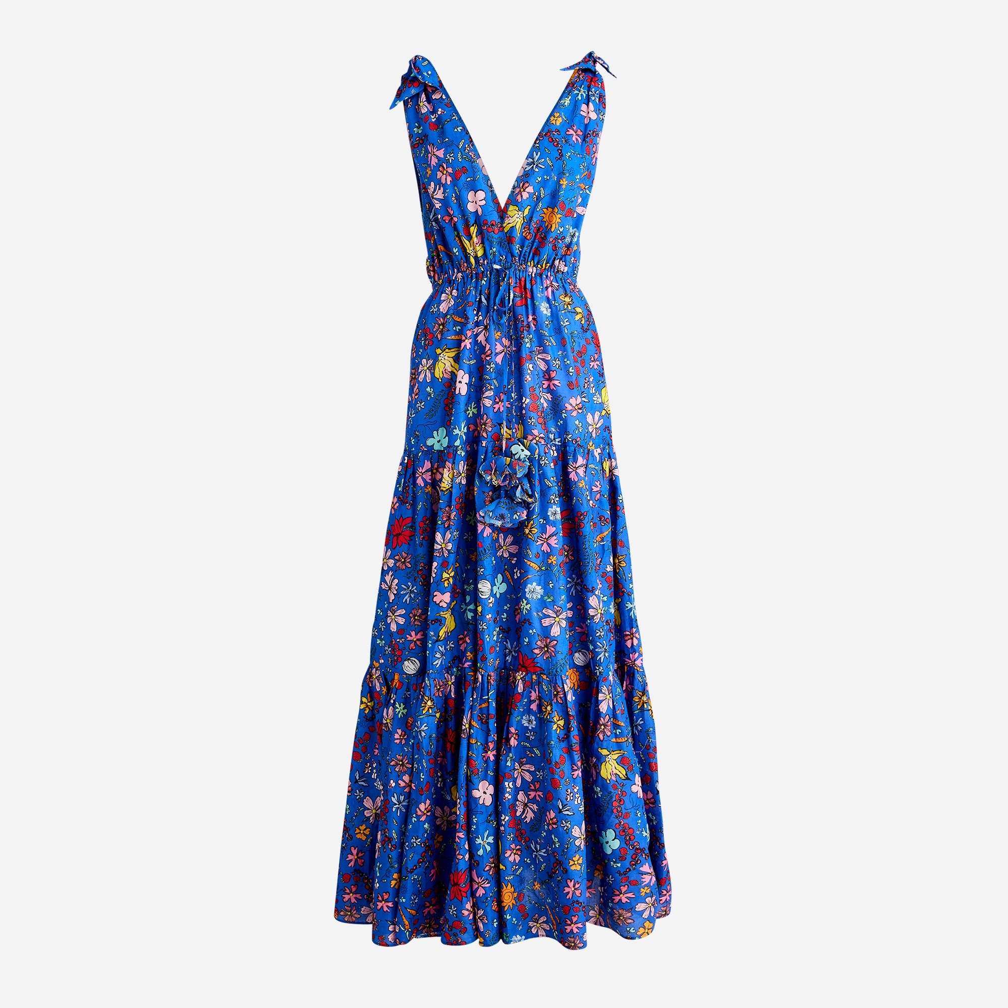 J.Crew Dauphinette X J.Crew Tie shoulder Maxi Cover up Dress In Cornucopia Floral For Women