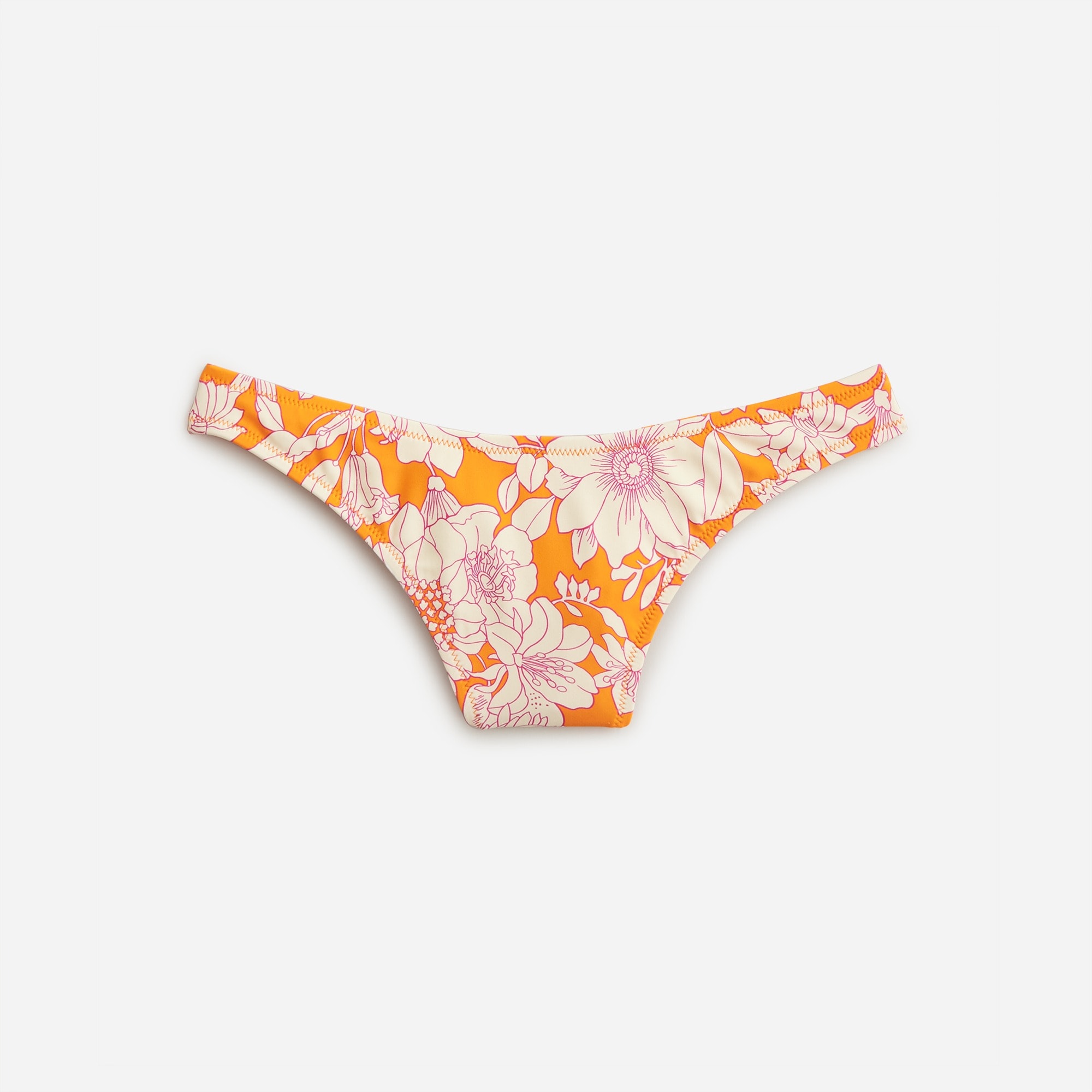  1989 high-leg bikini bottom in orange floral