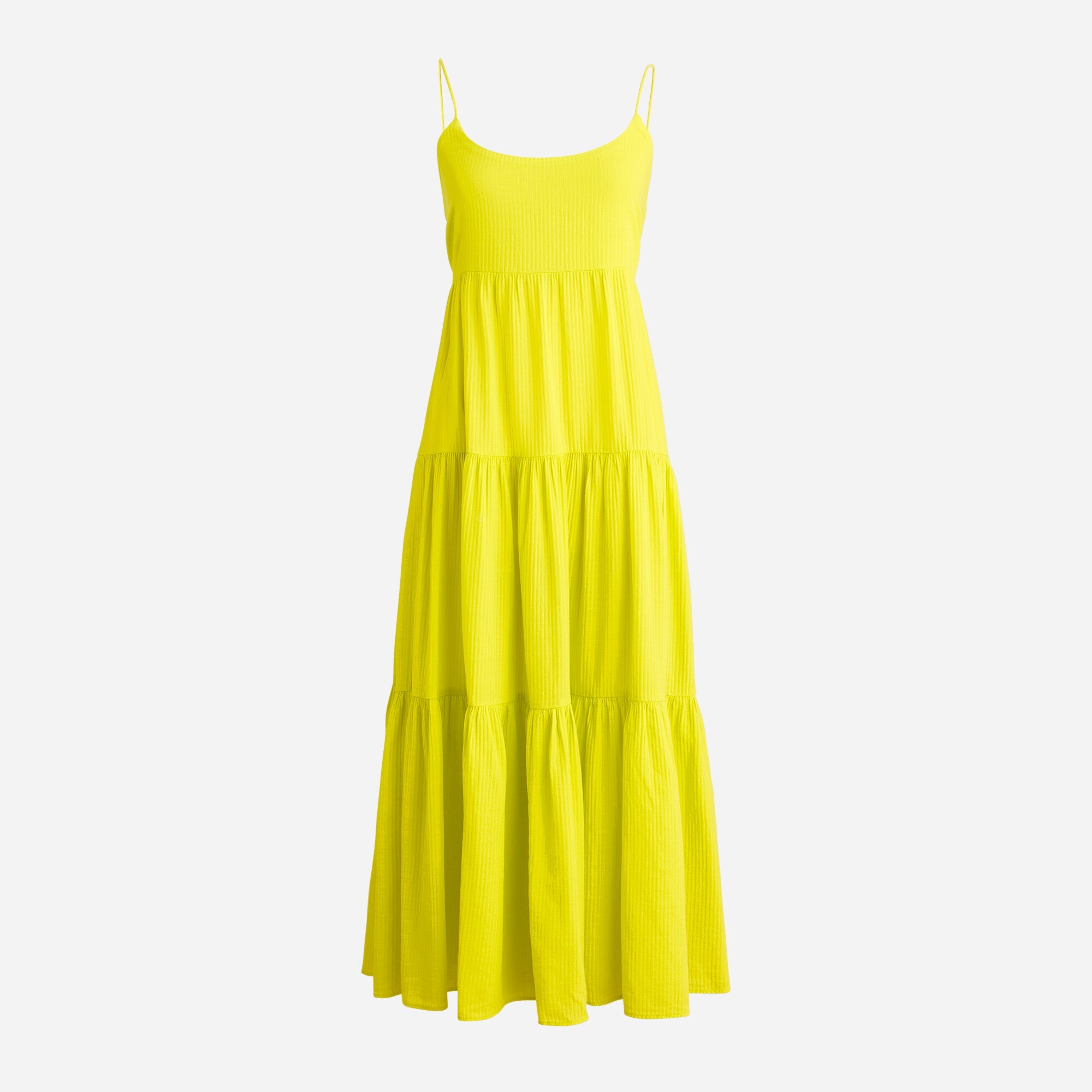 Bow-back tiered maxi dress in soft gauze