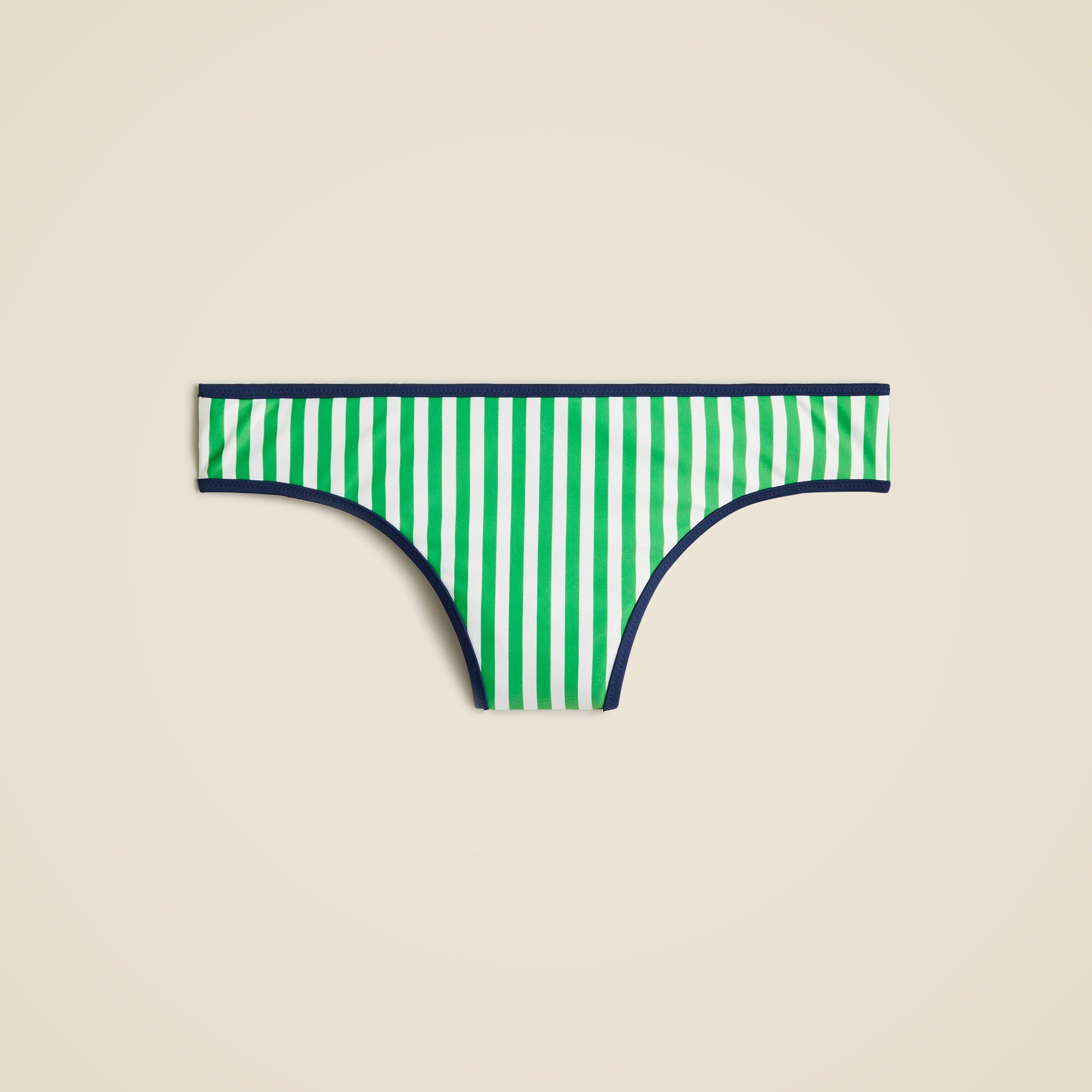Classic full-coverage bikini bottom in reversible floral stripe