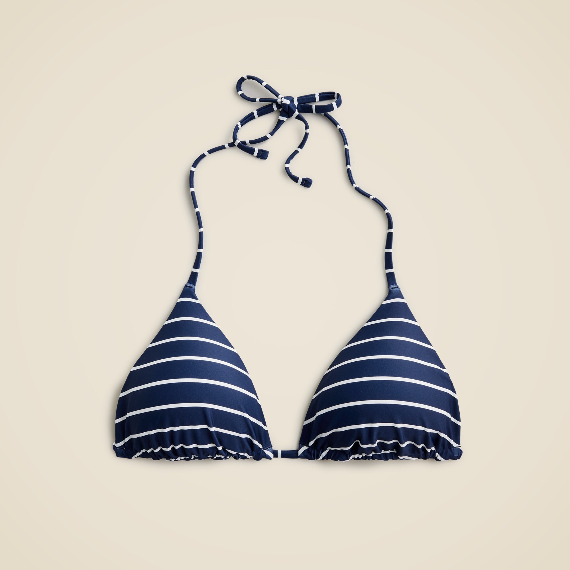 Navy blue striped bikini on sale