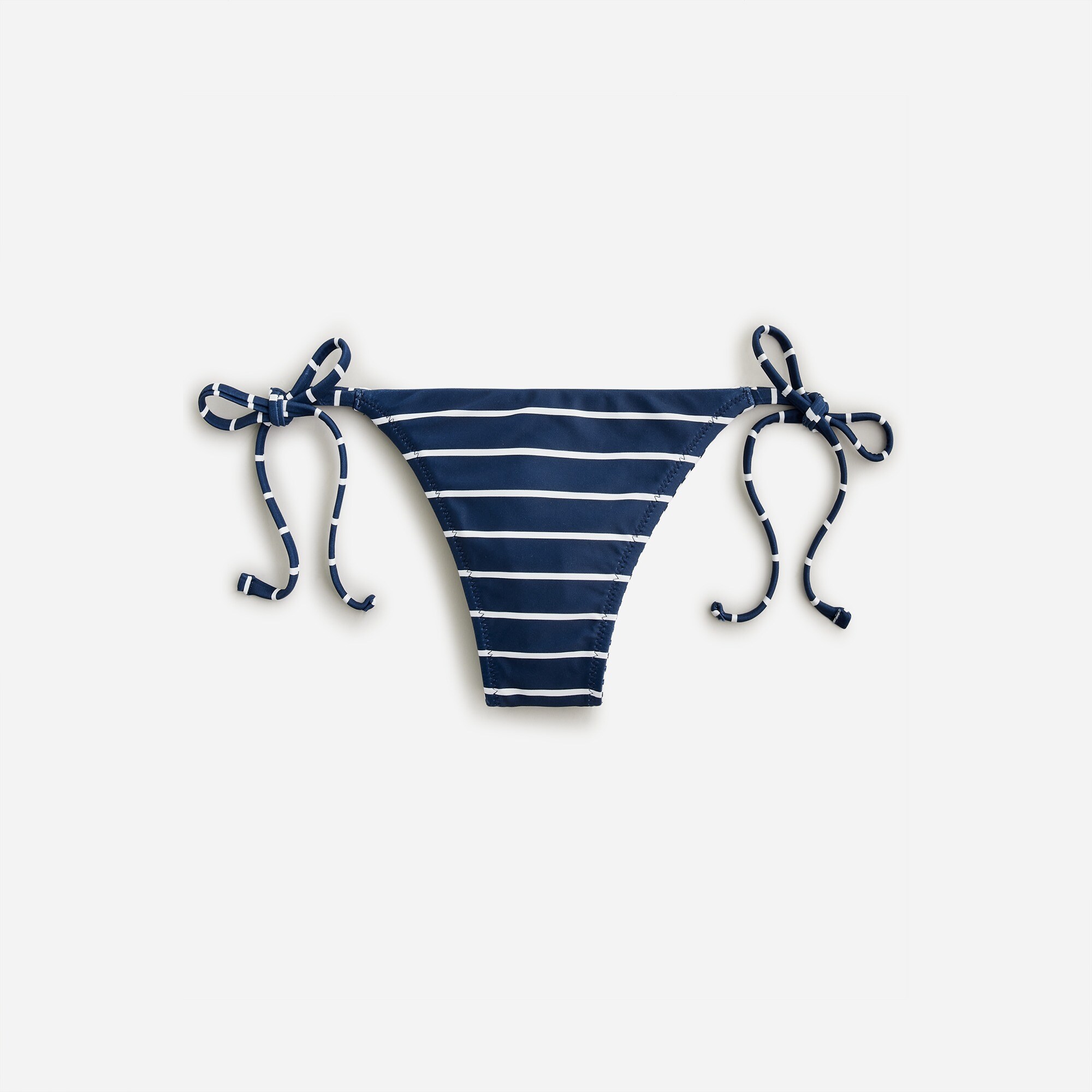  String hipster full-coverage bikini bottom in reversible navy stripe